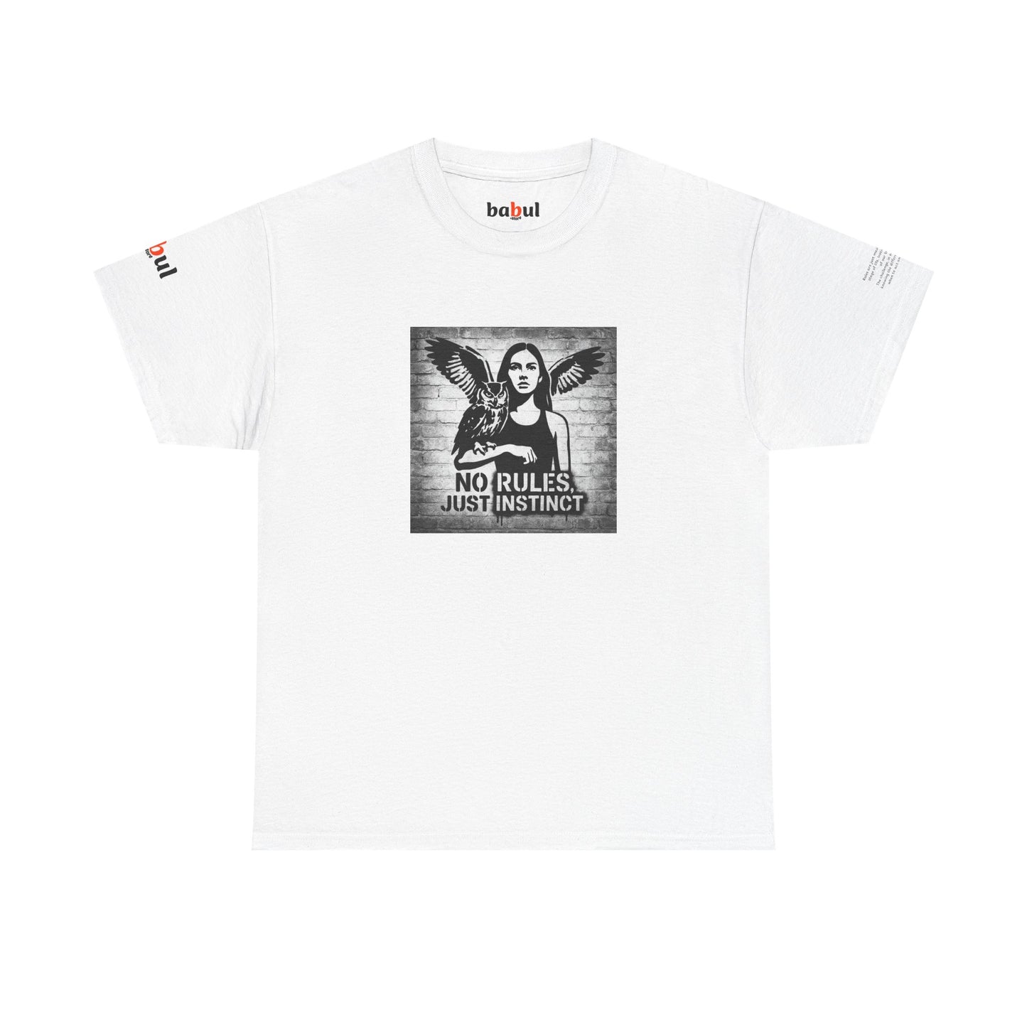 Rebel Graphic Tee - Unisex Heavy Cotton T-Shirt for the Wild at Heart. Rebel Tees, Born to Be Worn - NO RULES, JUST INSTINCT