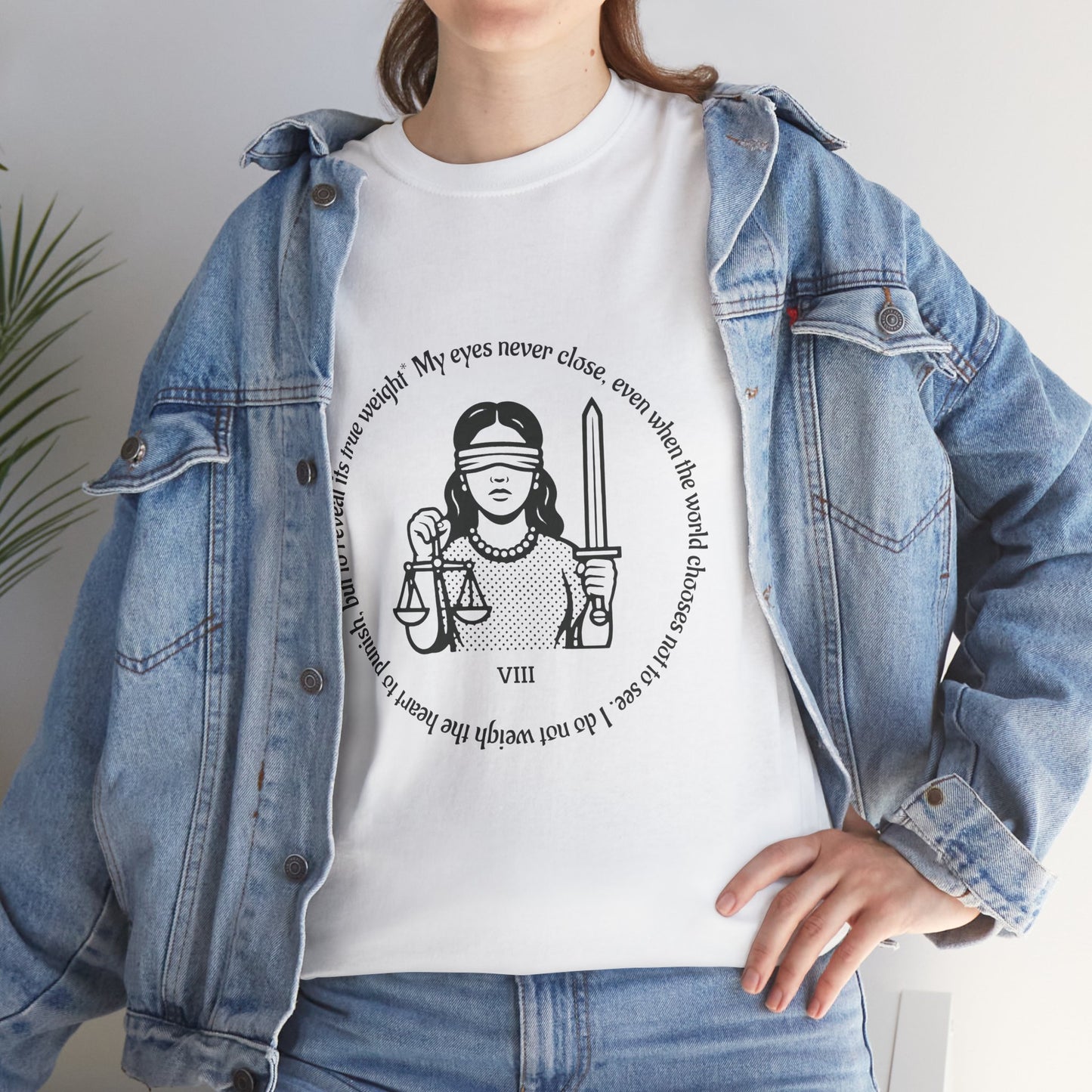 Justice - ArcanaPop T-Shirt – Where Tarot Magic Meets Pop Art