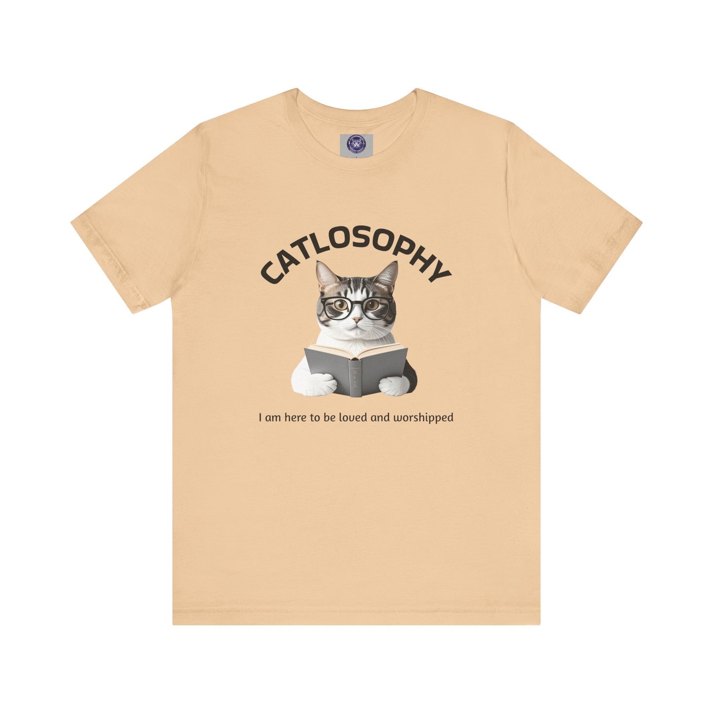 Catlosophy Unisex Jersey Short Sleeve Tee – "I am here to be loved" Design - BABUL T-Shirts