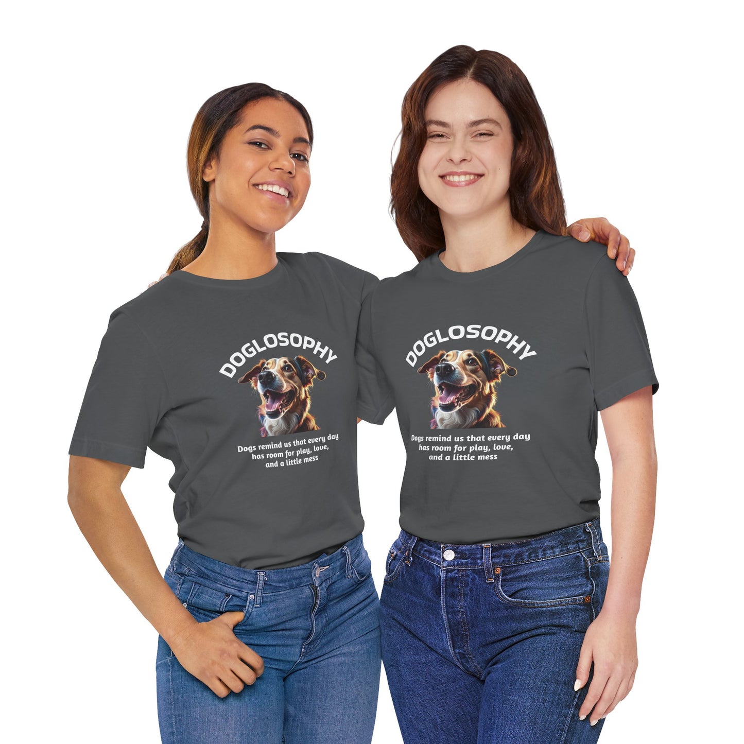 Doglosophy Unisex Jersey Short Sleeve Tee – "Dog Remind Us" Design