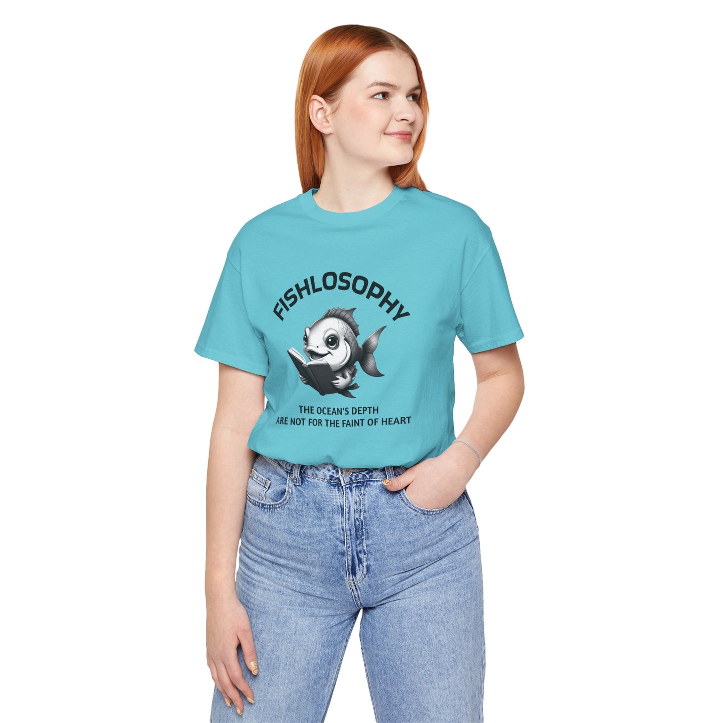 Fishlosophy Unisex Jersey Short Sleeve Tee – The Ocean' depth is not for the faint of heart
