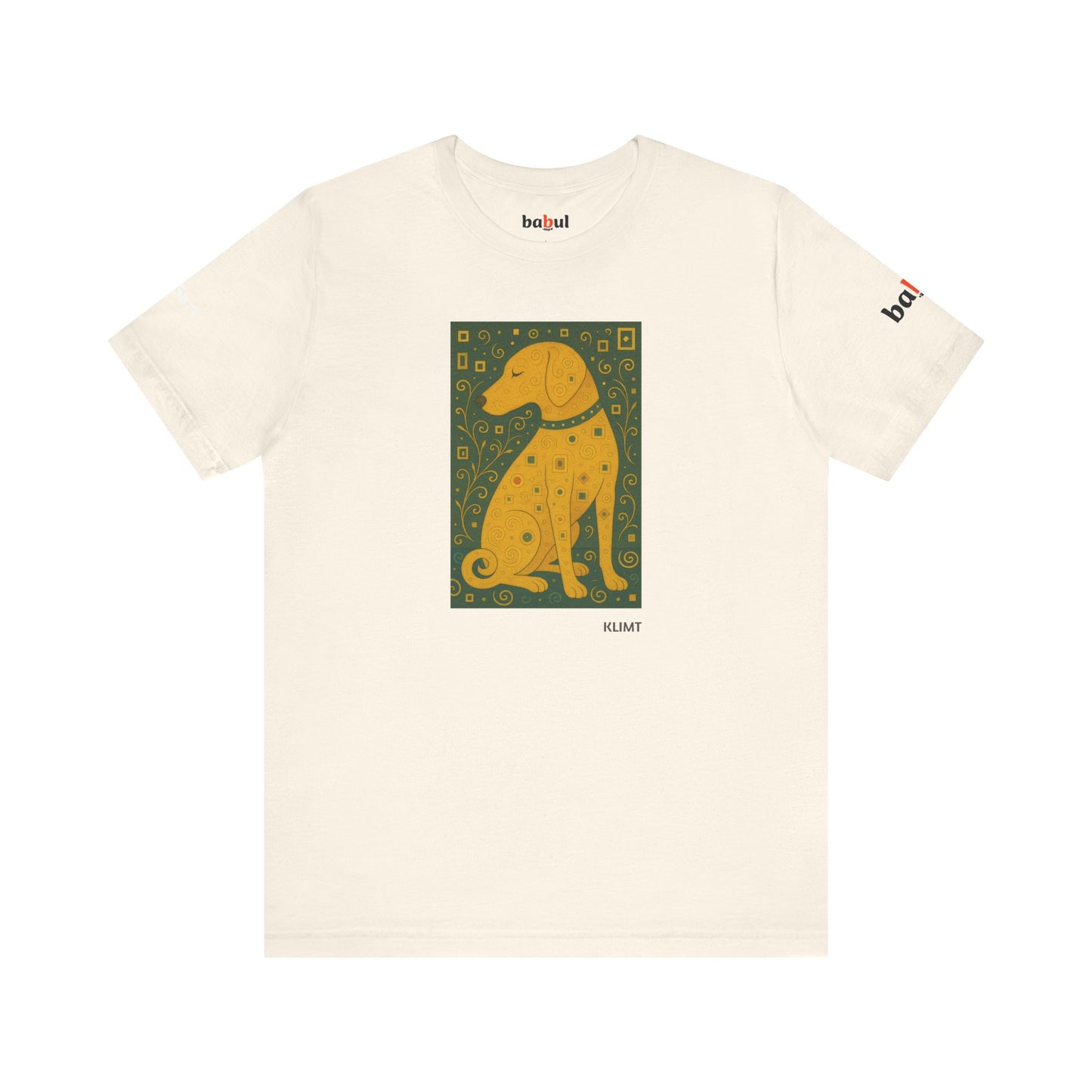 DOGART Unisex Jersey Dog T-Shirt - KLIMT - Iconic Painting Reimagined with Dogs