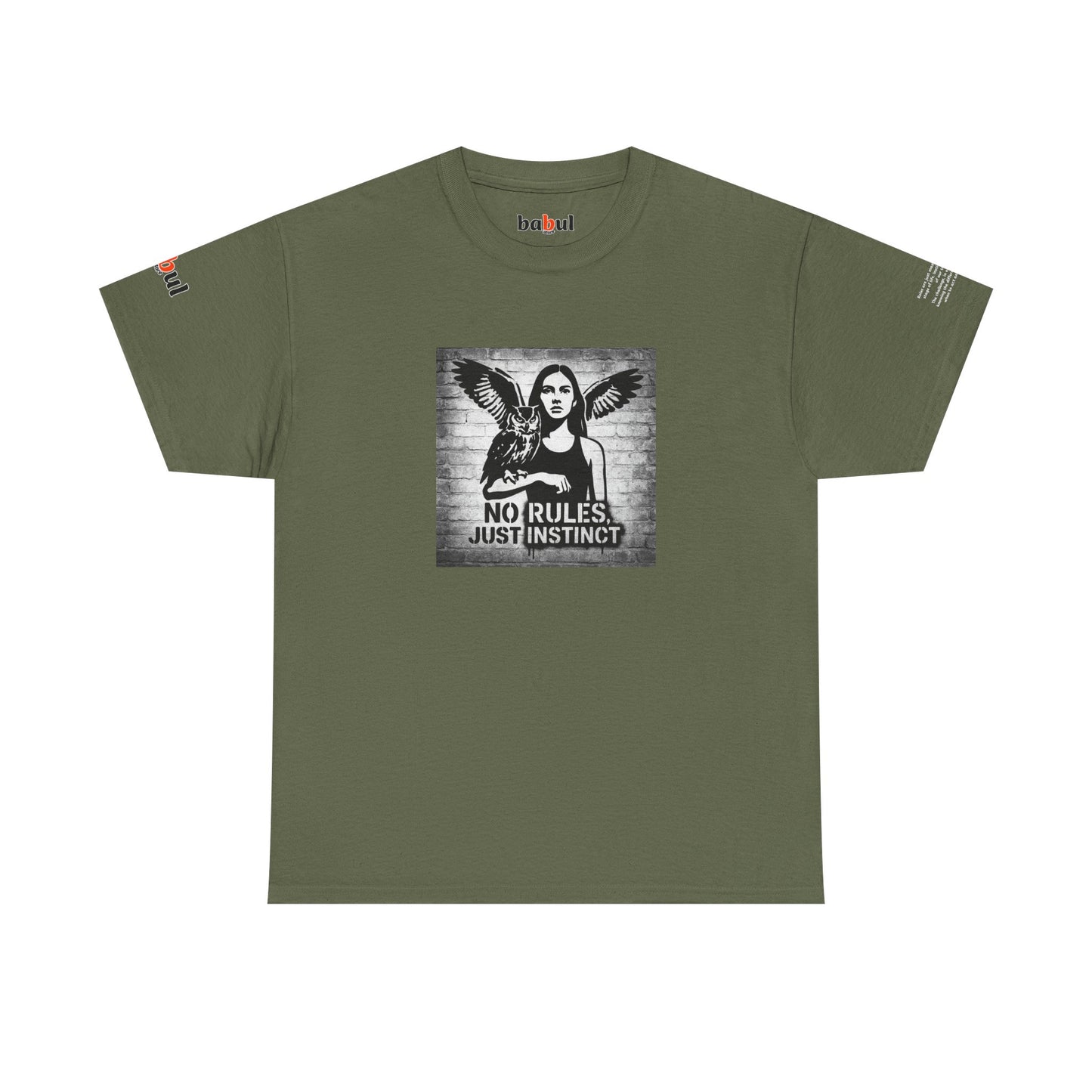 Rebel Graphic Tee - Unisex Heavy Cotton T-Shirt for the Wild at Heart. Rebel Tees, Born to Be Worn - NO RULES, JUST INSTINCT