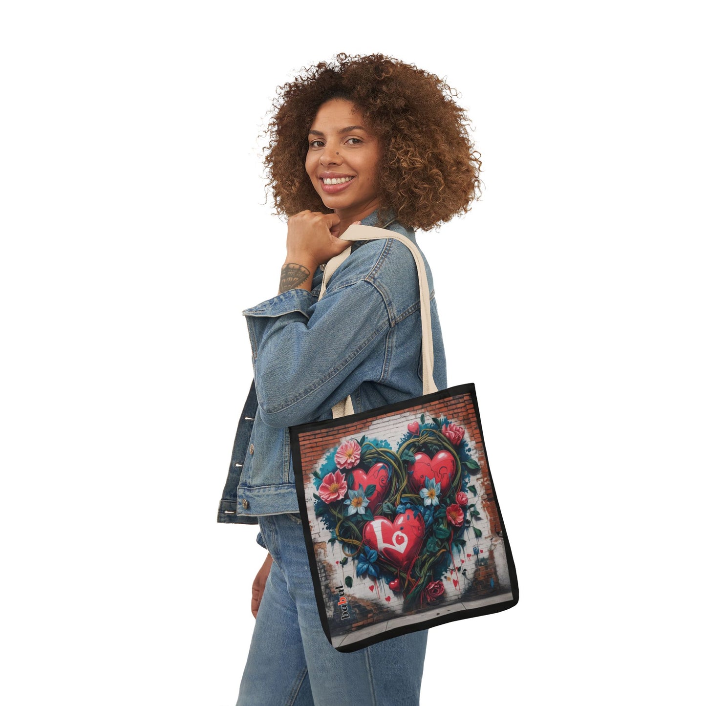 Artistic Surge - Eco-Friendly Canvas Tote Bag - LOVE HEARTS