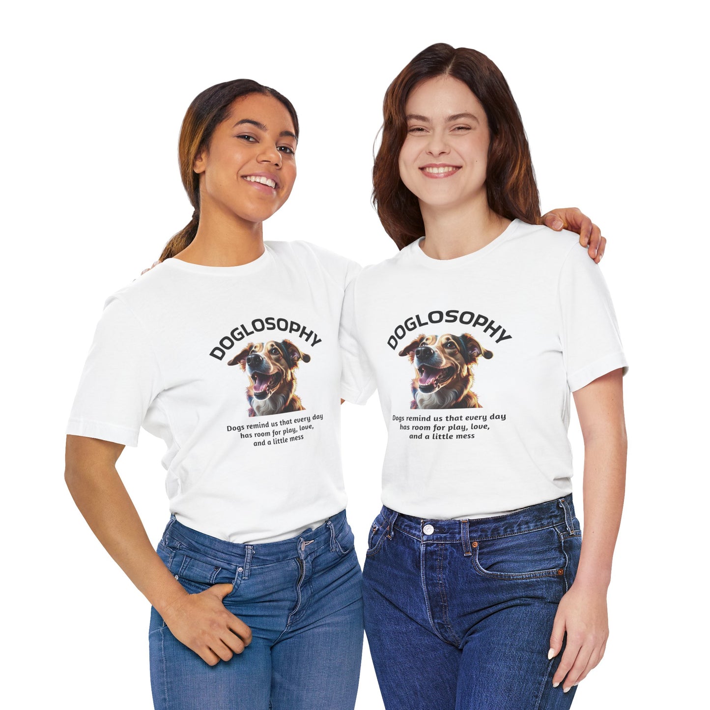 Doglosophy Unisex Jersey Short Sleeve Tee – "Dog Remind Us" Design