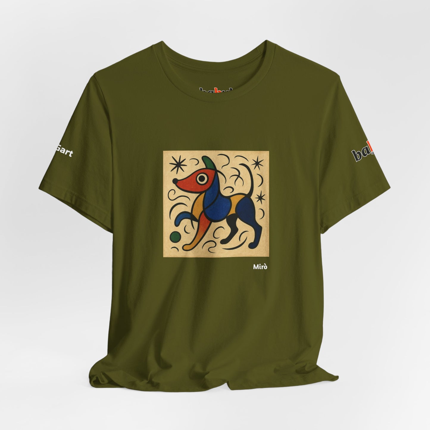 DOGART Unisex Jersey Dog T-Shirt - MIRO - Iconic Painting Reimagined with Dogs