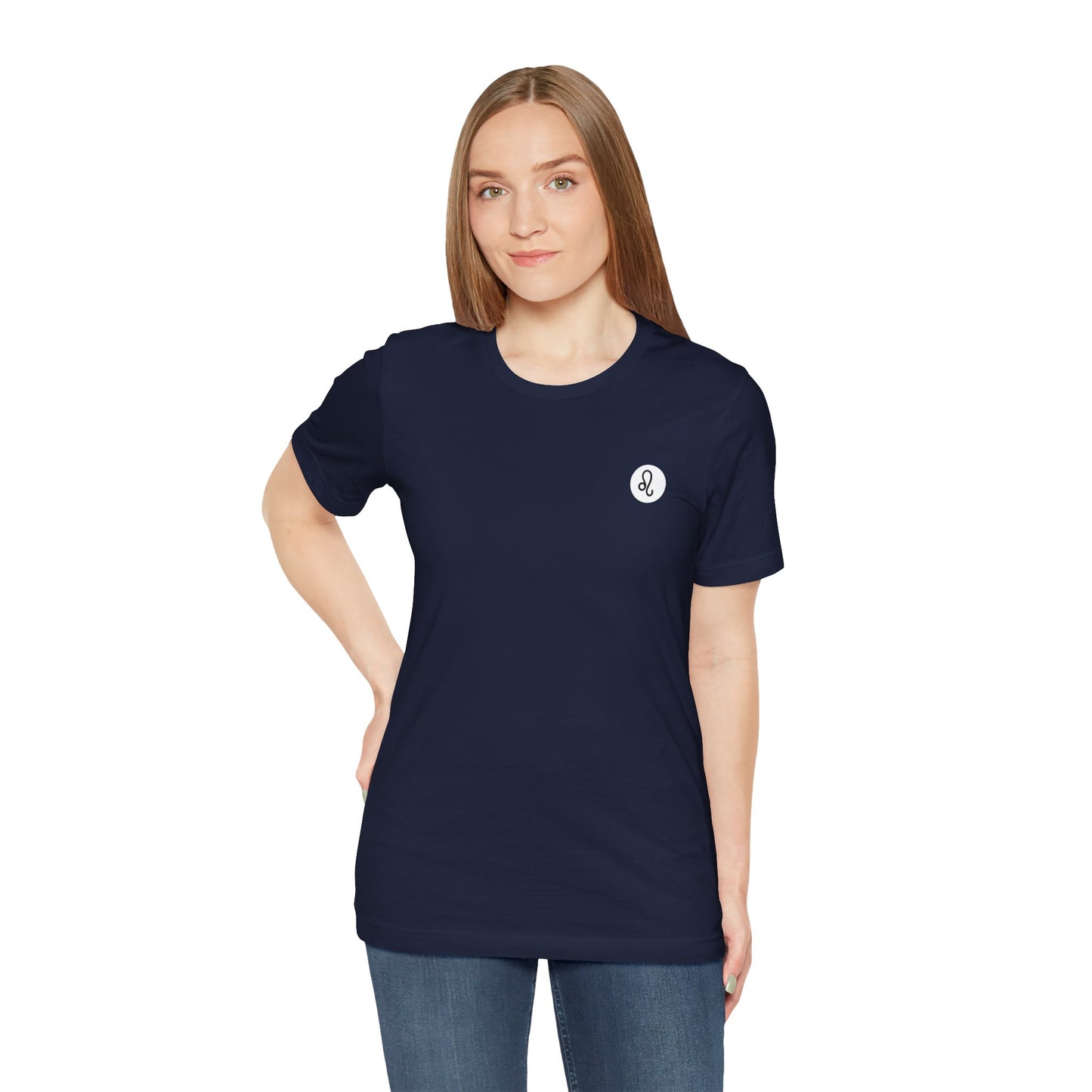 Leo - Gothic Zodiac, Red Graphic on the back T-Shirt. Zodiac in the Shadows