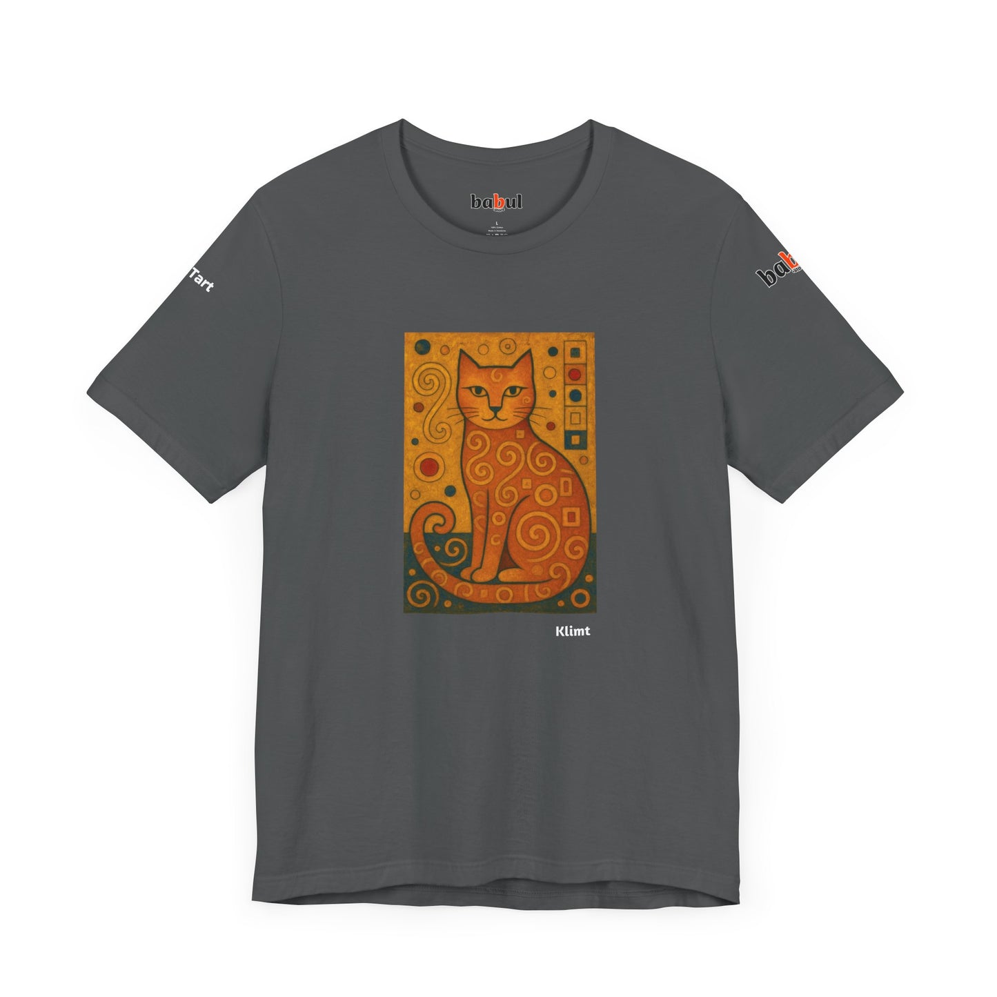CATART Unisex Jersey Cat T-Shirt - KLIMT - Iconic Painting Reimagined with Cats