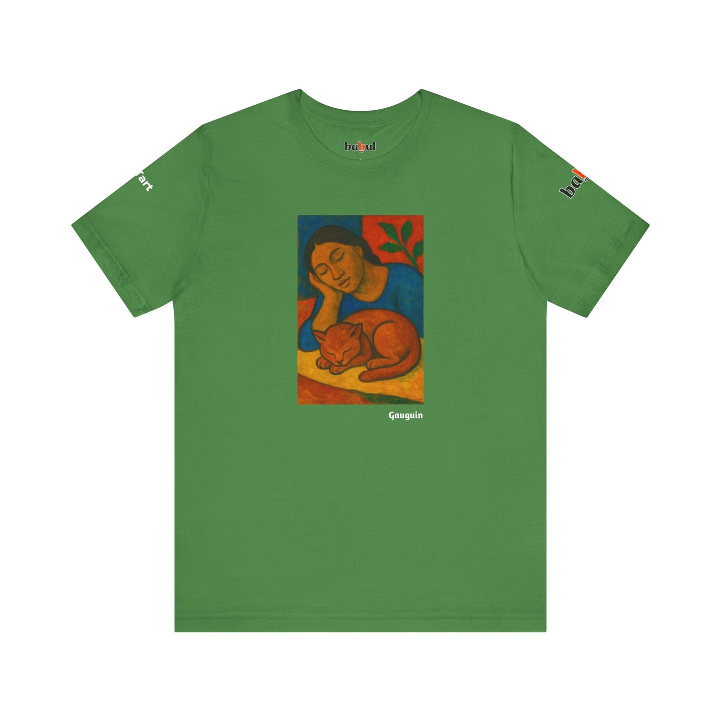 CATART Unisex Jersey Cat T-Shirt - GAUGUIN - Iconic Painting Reimagined with Cats