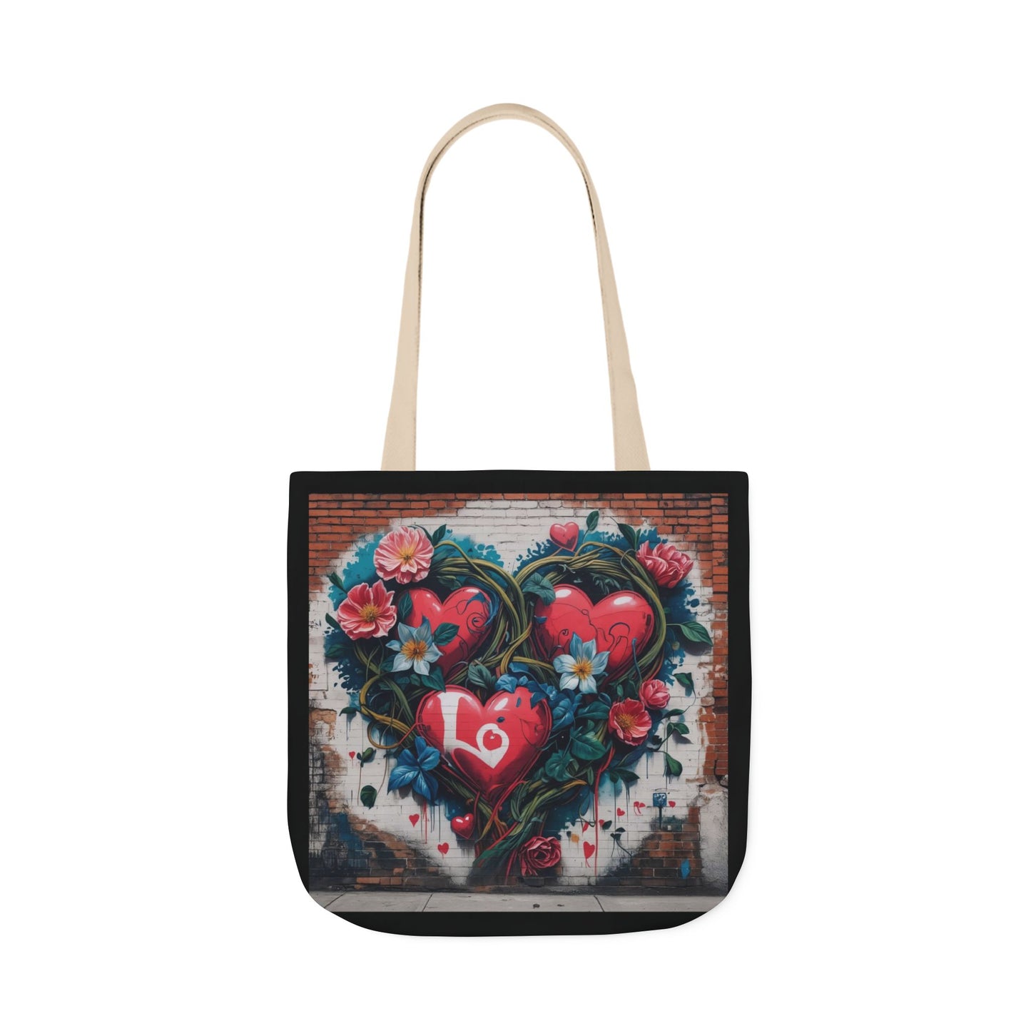 Artistic Surge - Eco-Friendly Canvas Tote Bag - LOVE HEARTS