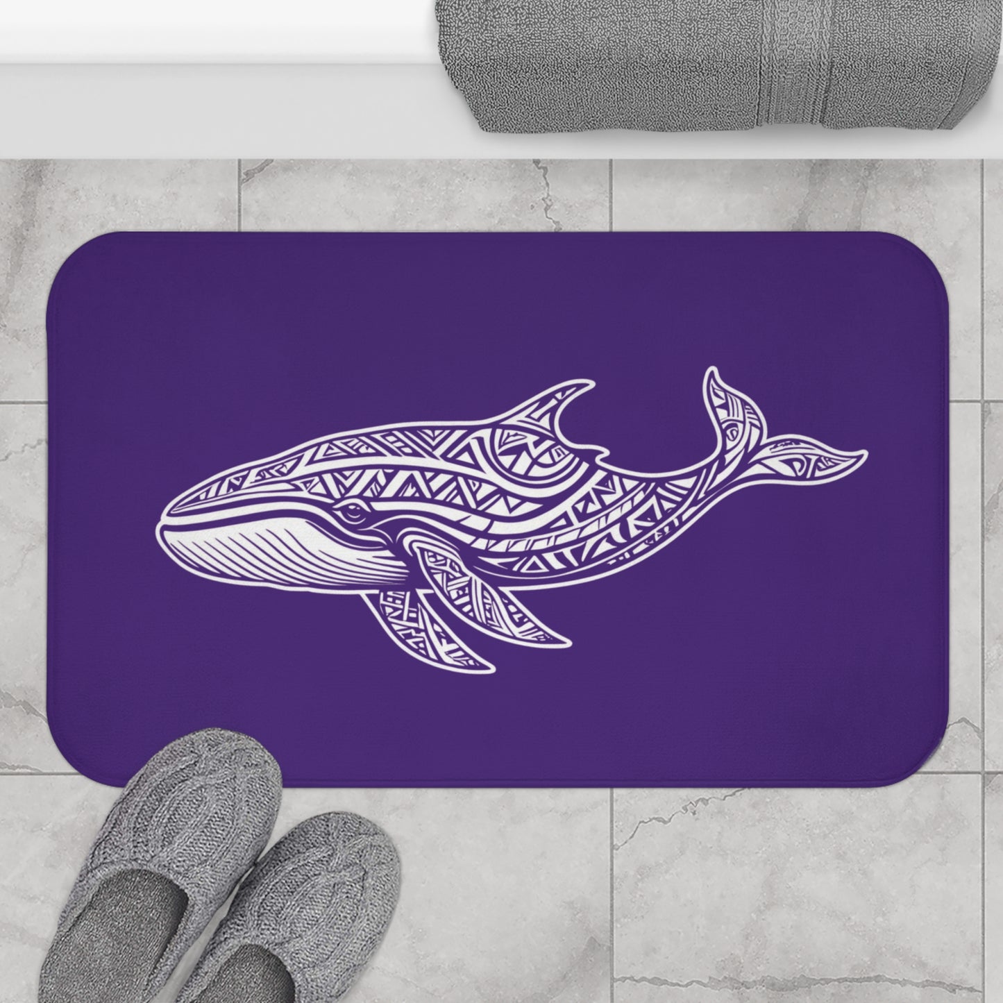 Tribal Bath Mat. Ocean Energy, Tribal Style