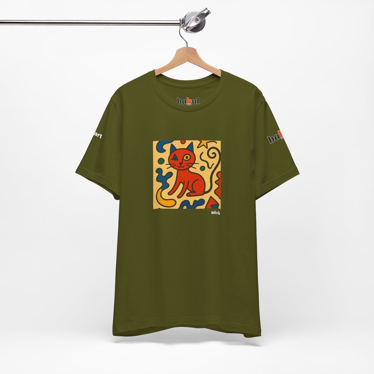 CATART Unisex Jersey Cat T-Shirt - MIRO - Iconic Painting Reimagined with Cats