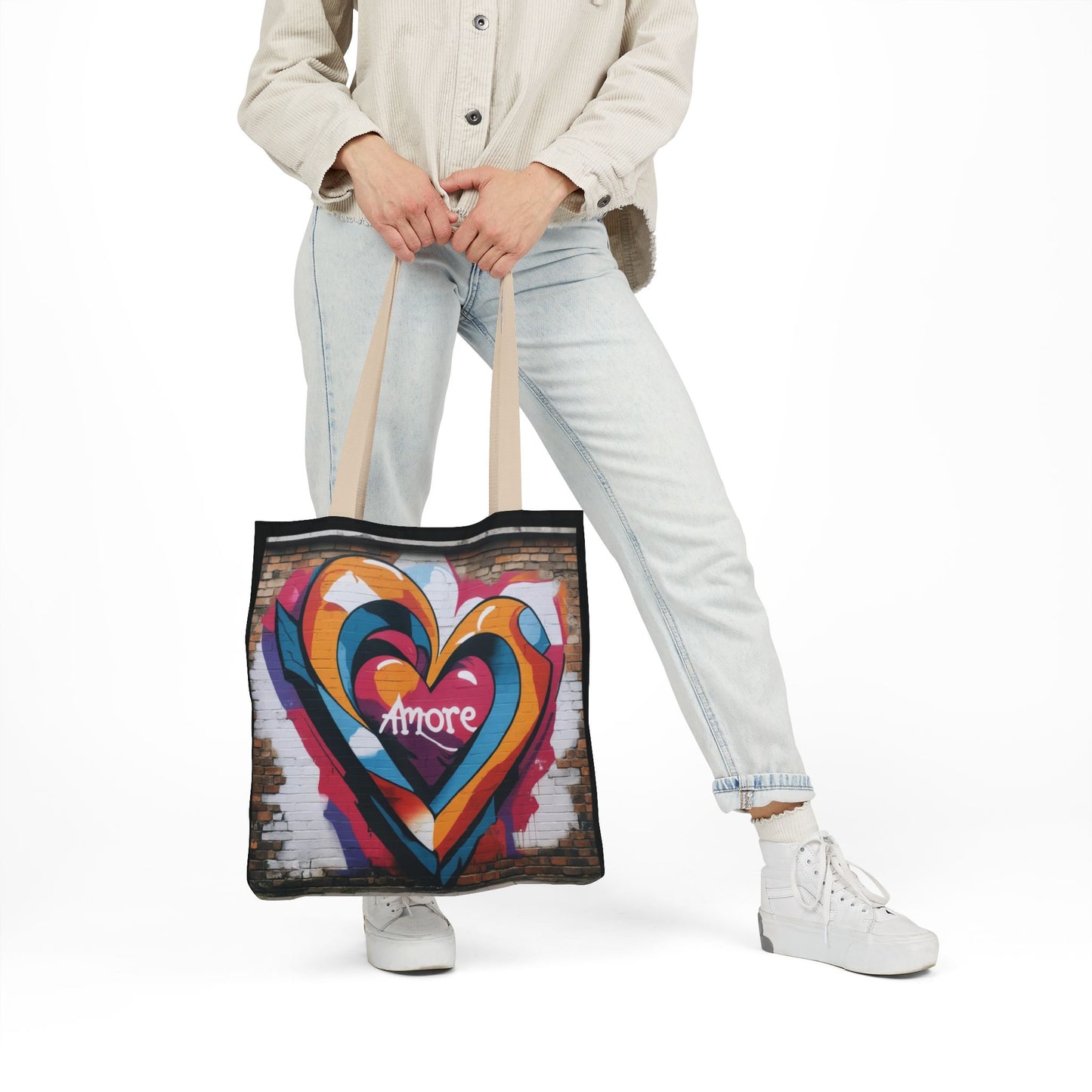 Artistic Surge - Eco-Friendly Canvas Tote Bag - HEART