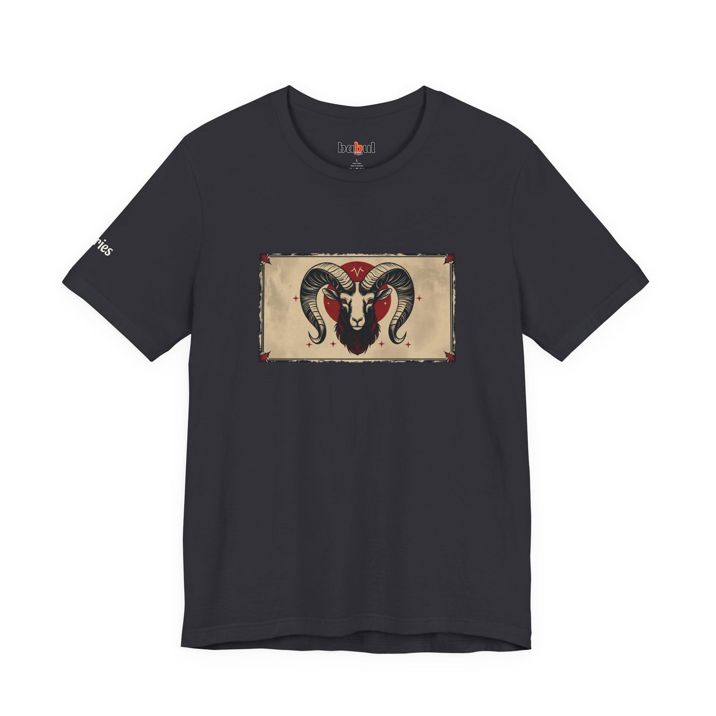 Aries - Gothic Zodiac T-Shirt. Zodiac in the Shadows