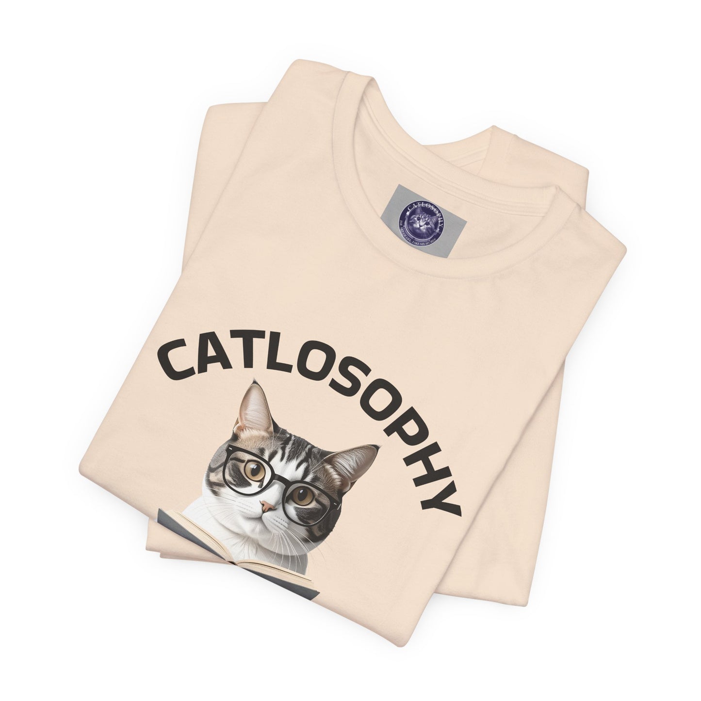 Catlosophy Unisex Jersey Short Sleeve Tee – "Be mysterious" Design