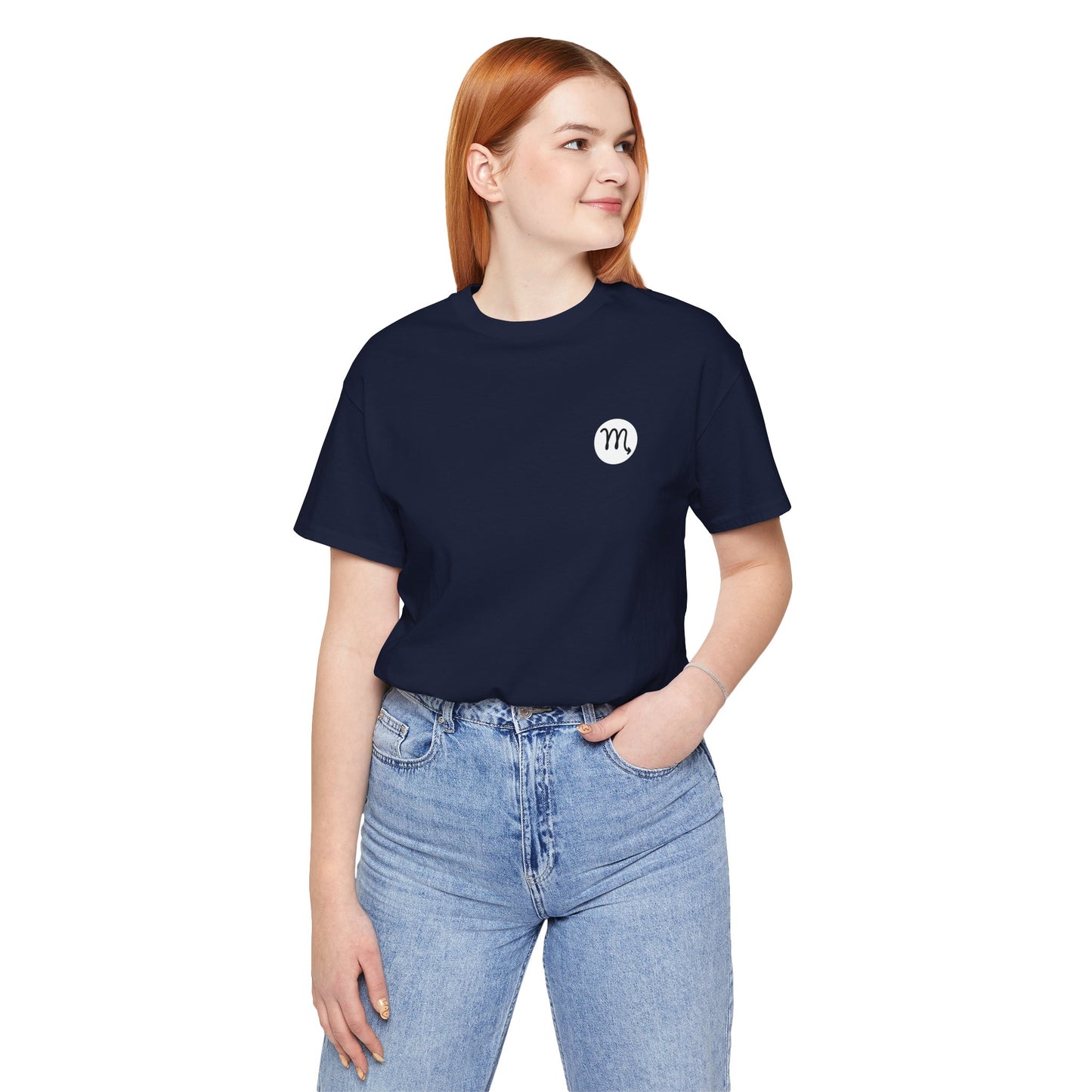 Scorpio - Gothic Zodiac T-Shirt. Blue graphic on the back. Zodiac in the Shadows