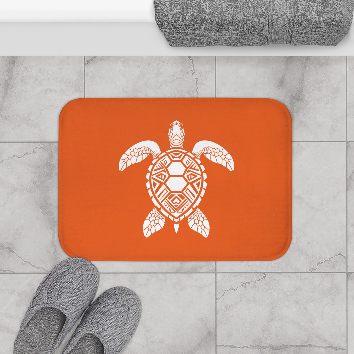 Tribal Bath Mat. Ocean Energy, Tribal Style