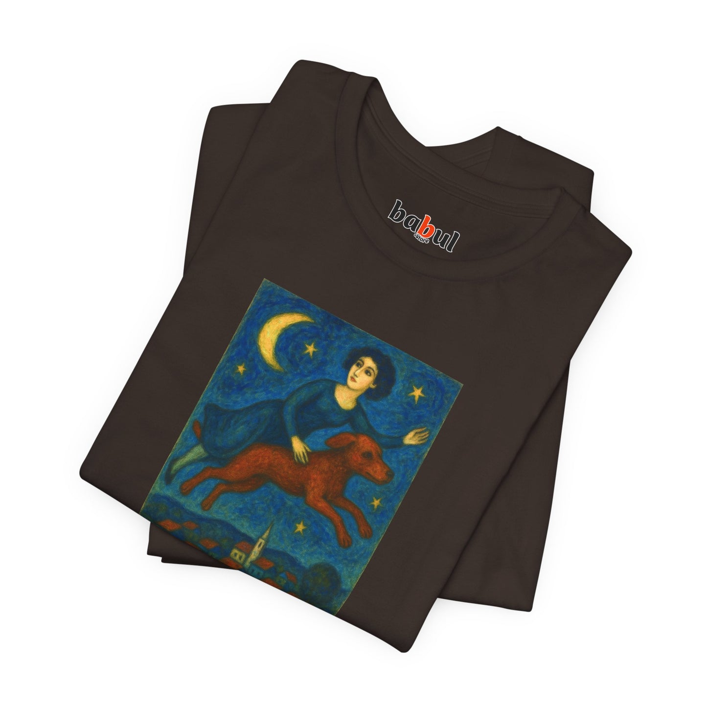 DOGART Unisex Jersey Dog T-Shirt - MARC CHAGALL - Iconic Painting Reimagined with Dogs