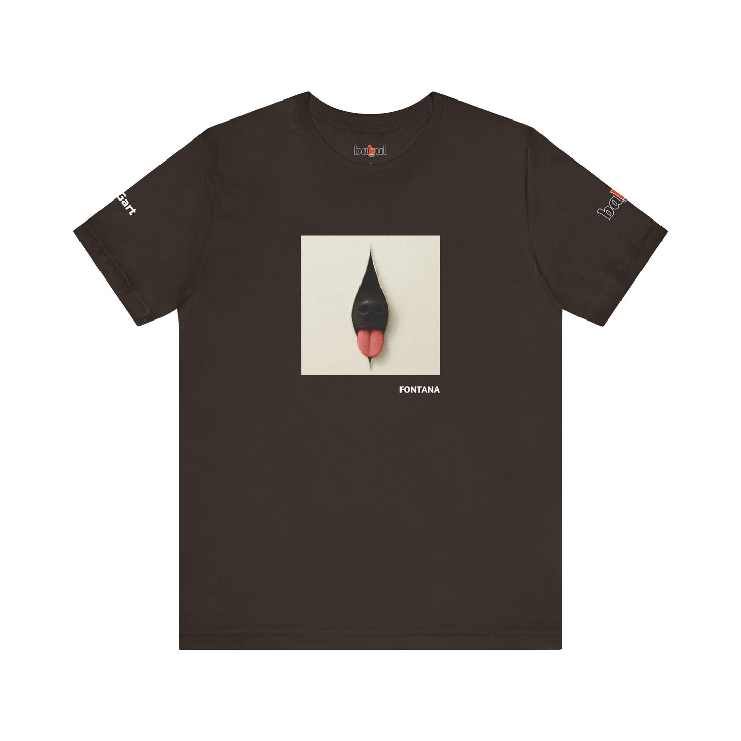 DOGART Unisex Jersey Dog T-Shirt - FONTANA - Iconic Painting Reimagined with Dogs