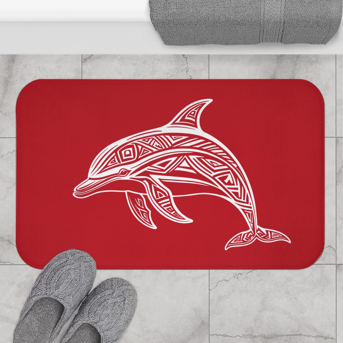 Tribal Bath Mat. Ocean Energy, Tribal Style