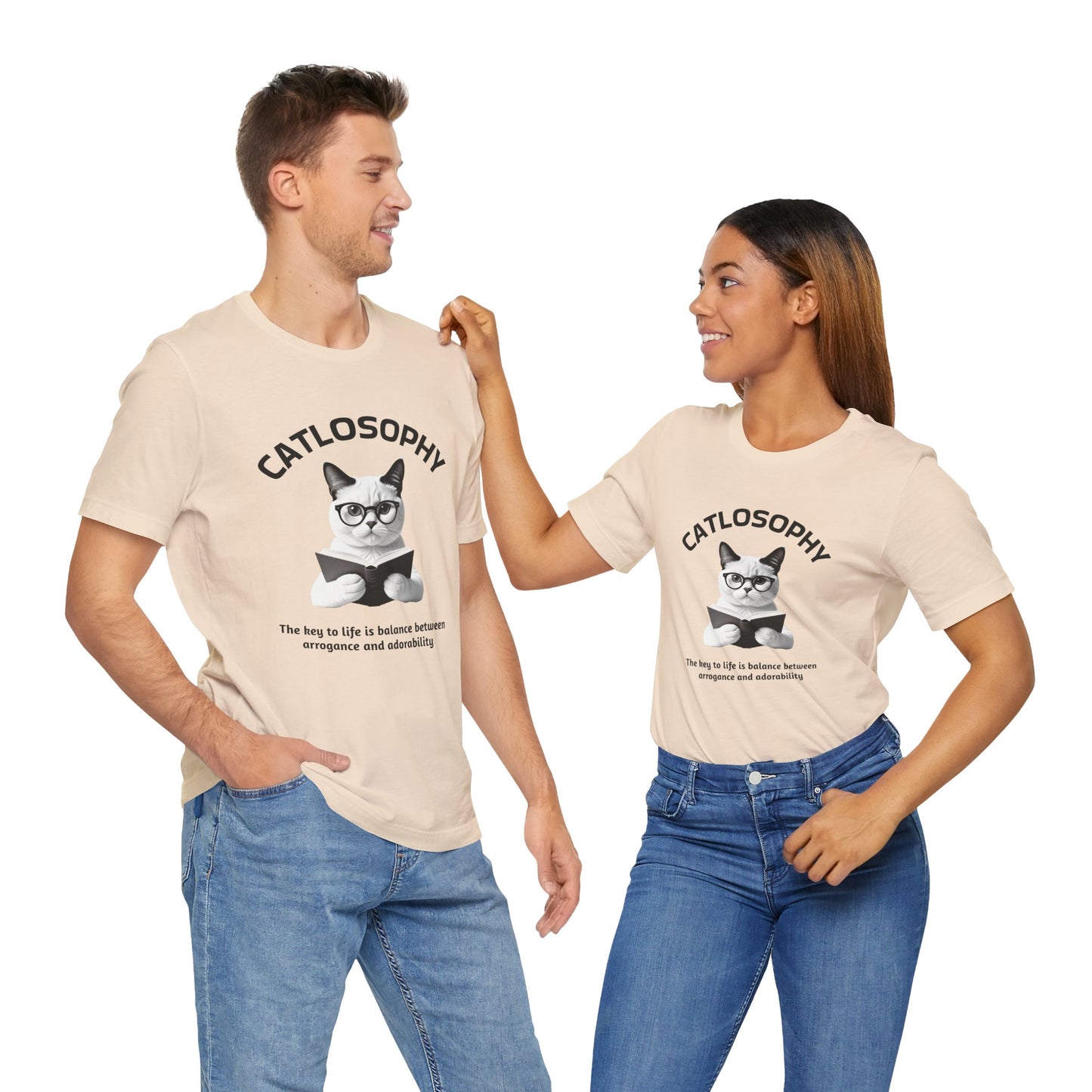 Catlosophy Unisex Jersey Short Sleeve Tee – "The Key to Life" Design