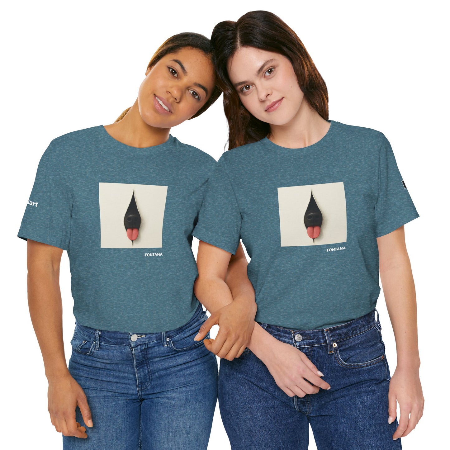 DOGART Unisex Jersey Dog T-Shirt - FONTANA - Iconic Painting Reimagined with Dogs