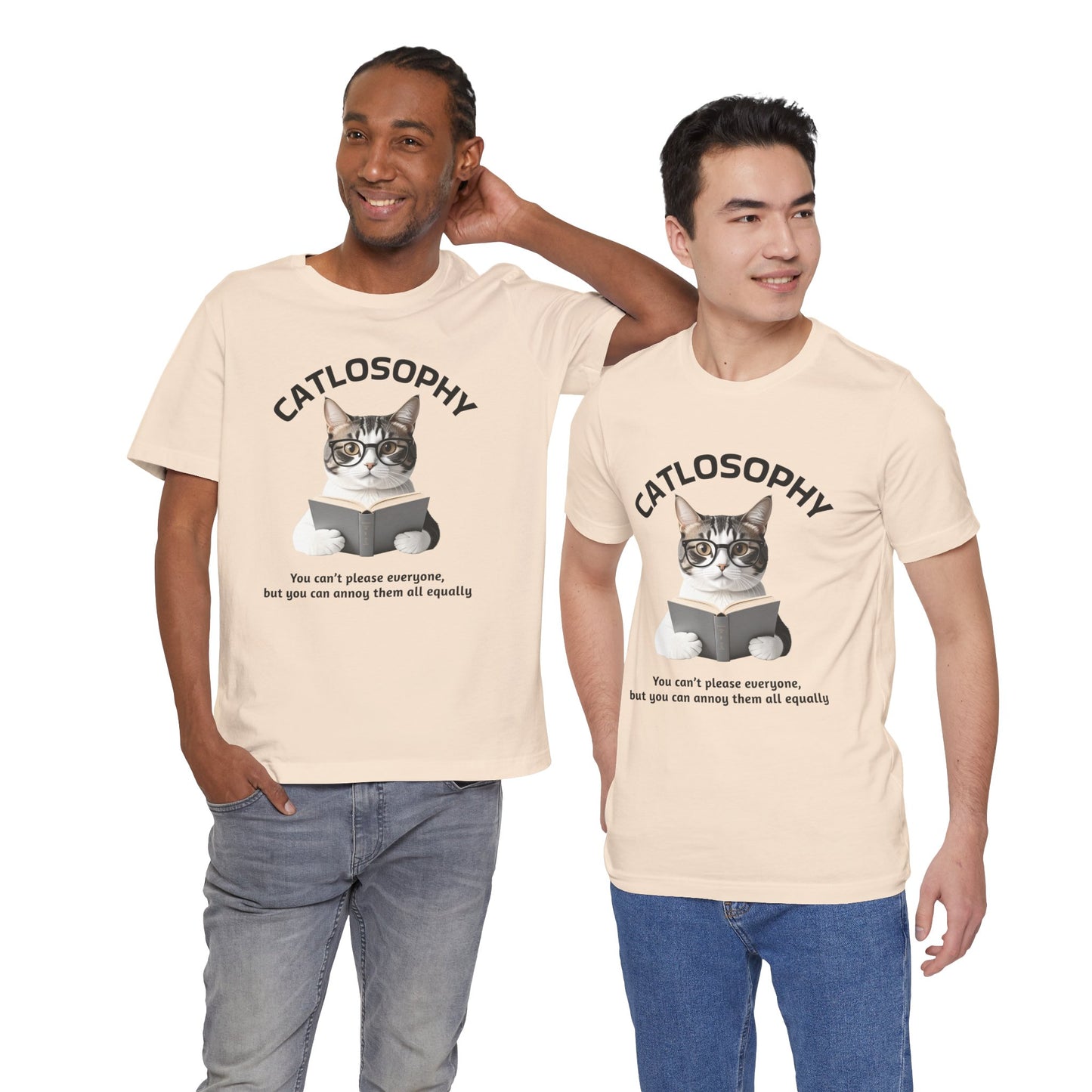Catlosophy Unisex Jersey Short Sleeve Tee – "You can't please everyone" Design
