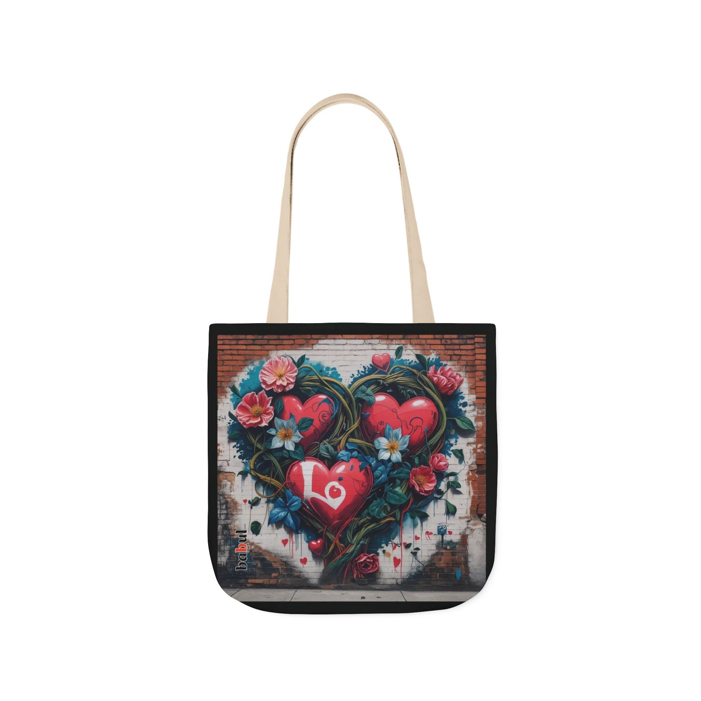 Artistic Surge - Eco-Friendly Canvas Tote Bag - LOVE HEARTS
