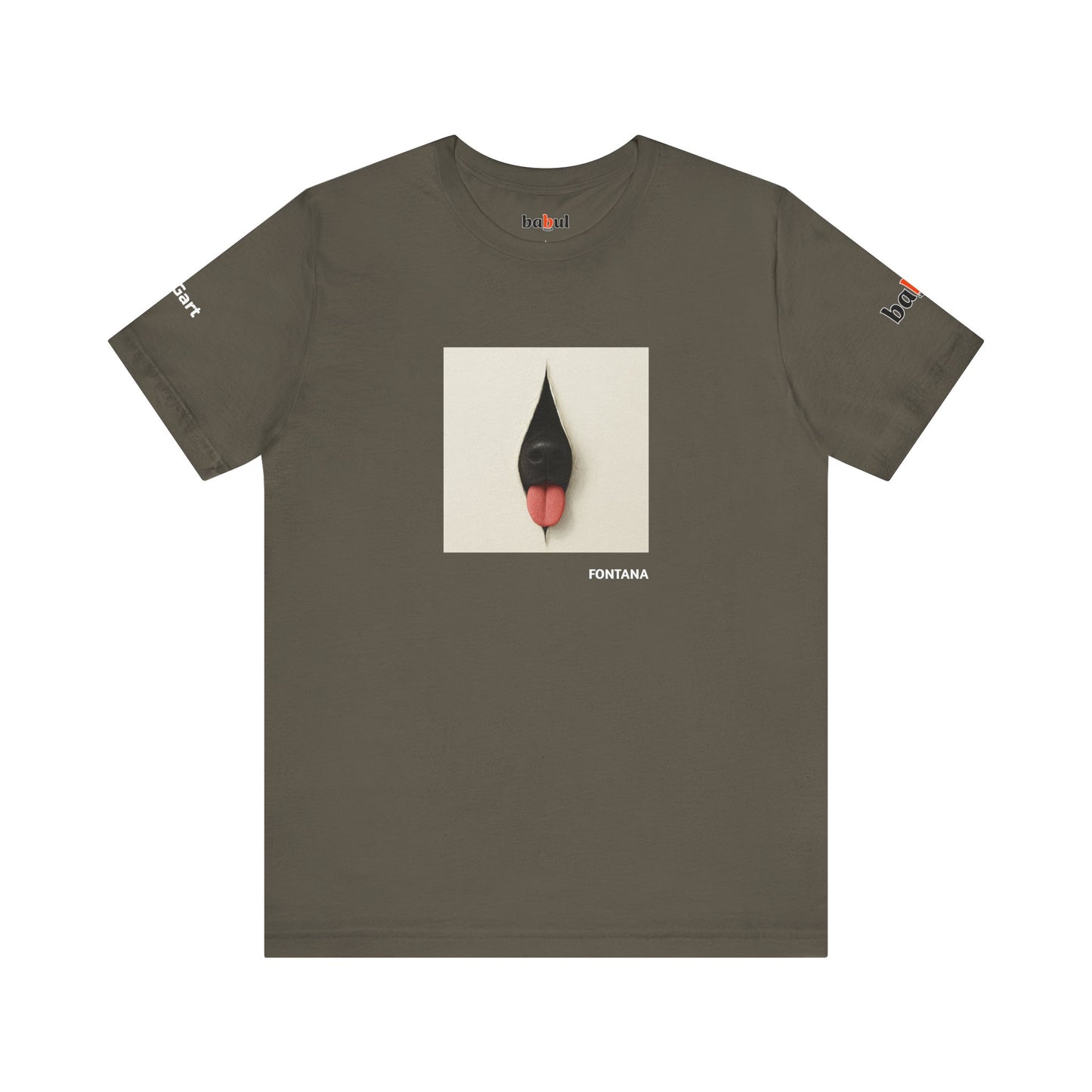 DOGART Unisex Jersey Dog T-Shirt - FONTANA - Iconic Painting Reimagined with Dogs