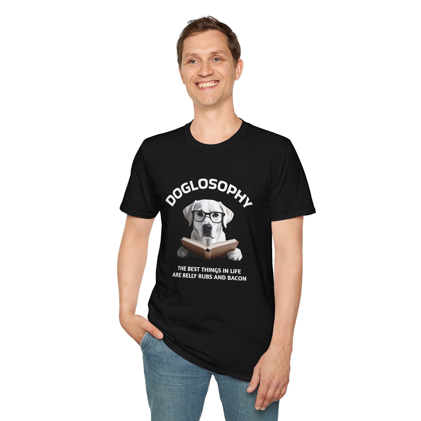 Doglosophy Unisex Softstyle T-Shirt - "The Best Things in Life" Design