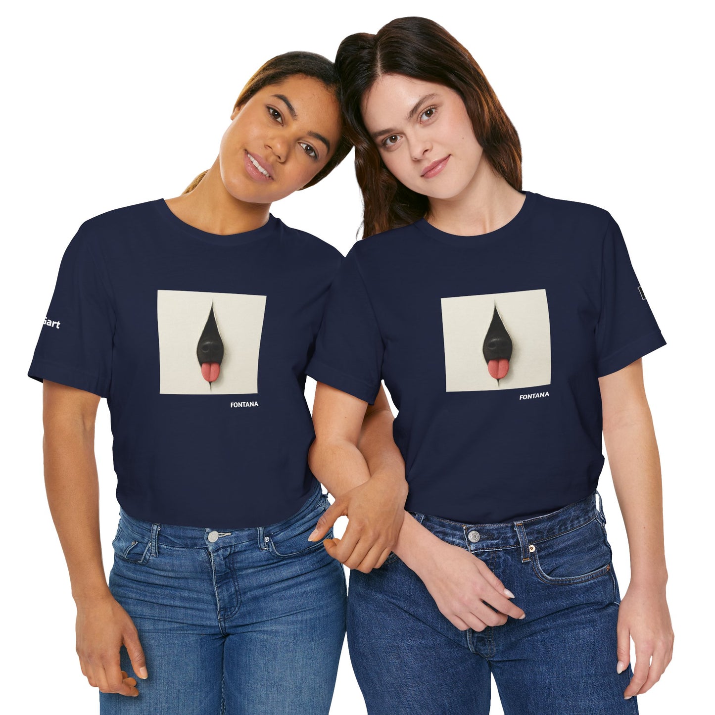 DOGART Unisex Jersey Dog T-Shirt - FONTANA - Iconic Painting Reimagined with Dogs