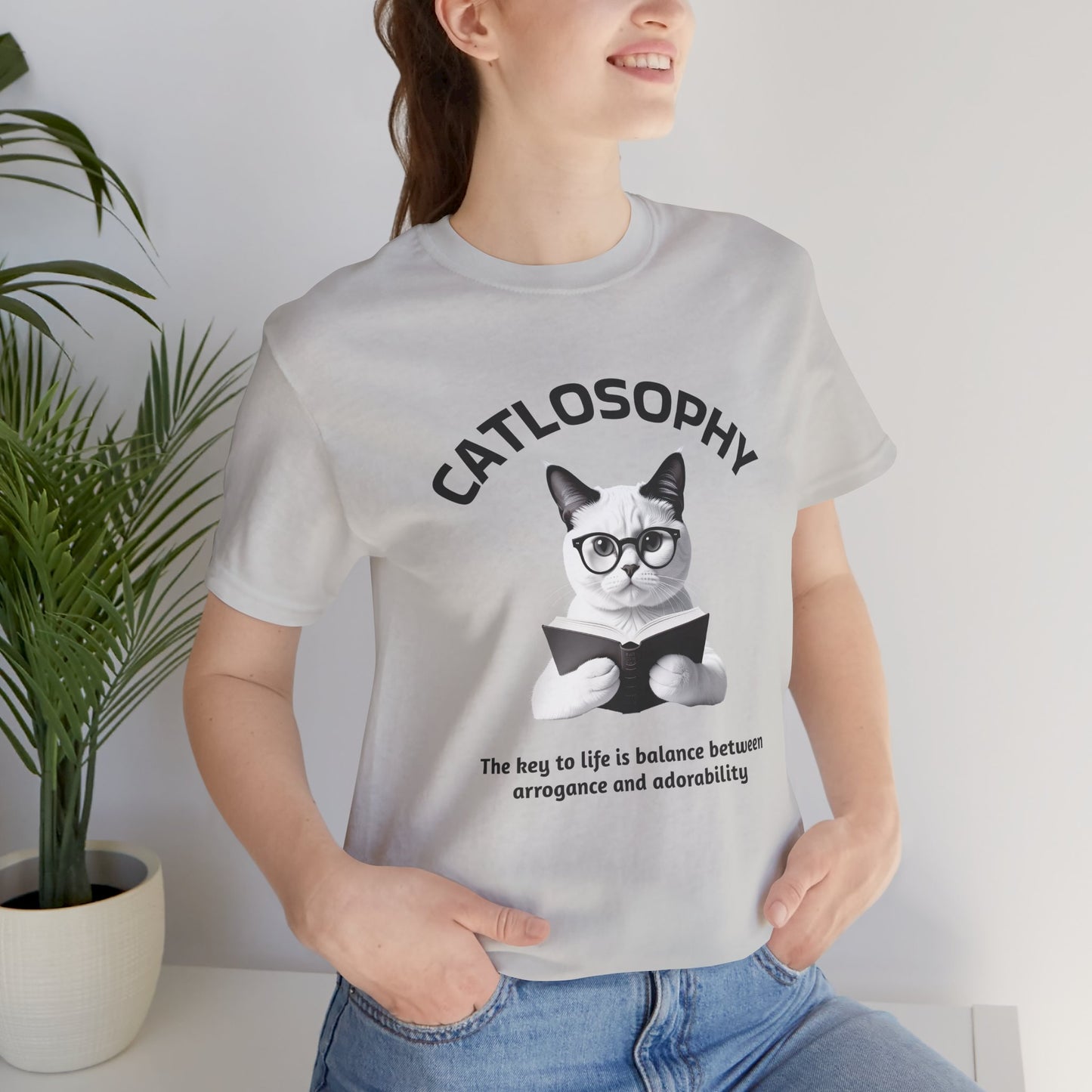 Catlosophy Unisex Jersey Short Sleeve Tee – "The Key to Life" Design