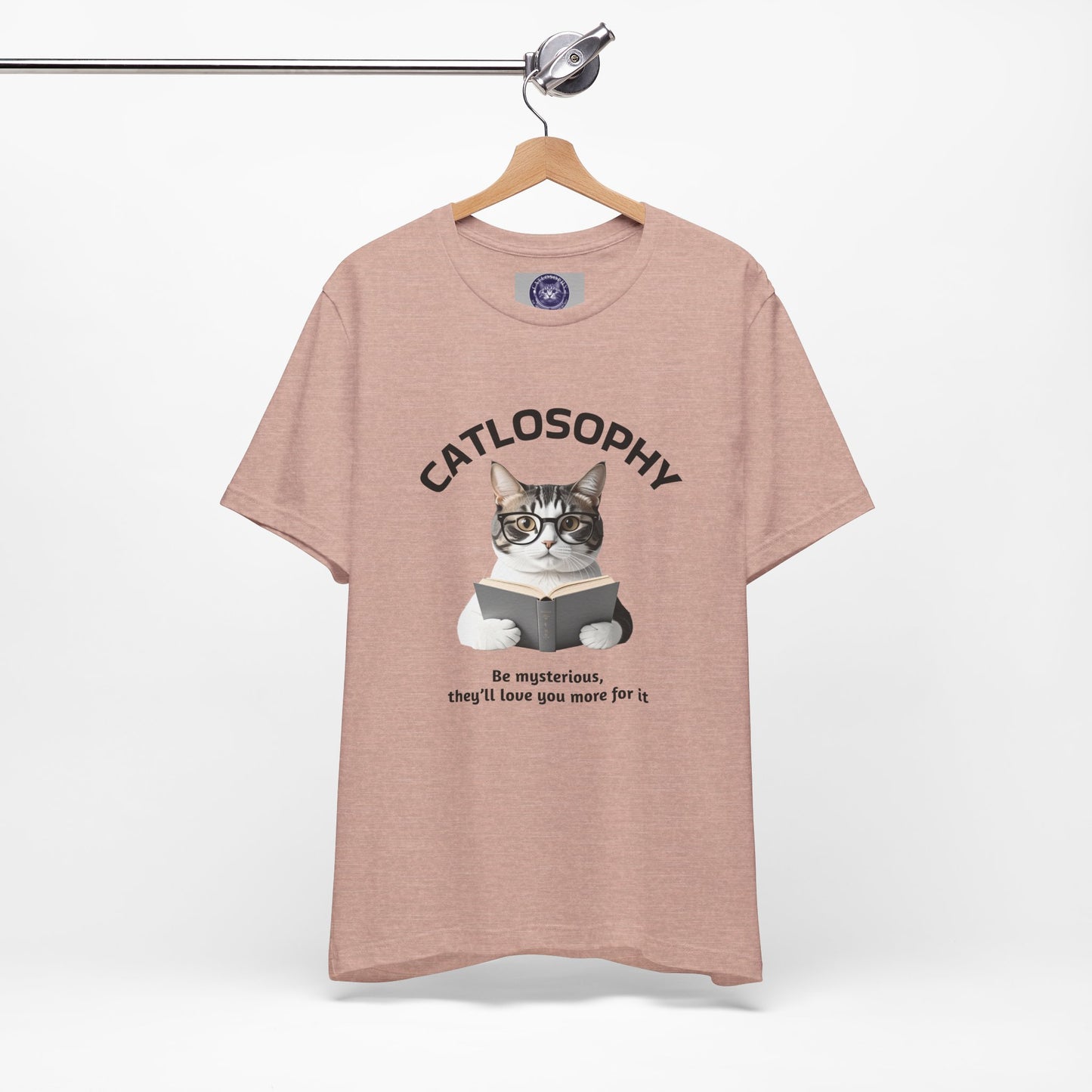 Catlosophy Unisex Jersey Short Sleeve Tee – "Be mysterious" Design