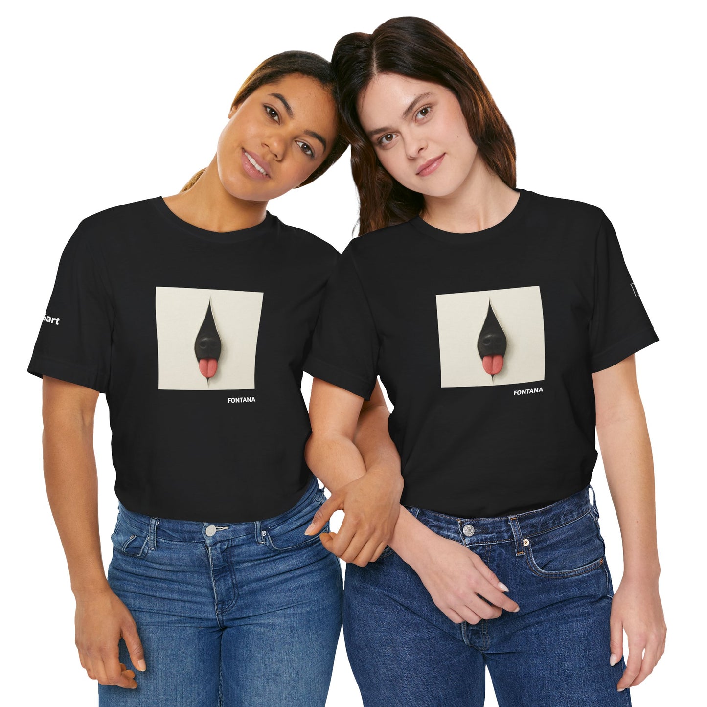 DOGART Unisex Jersey Dog T-Shirt - FONTANA - Iconic Painting Reimagined with Dogs