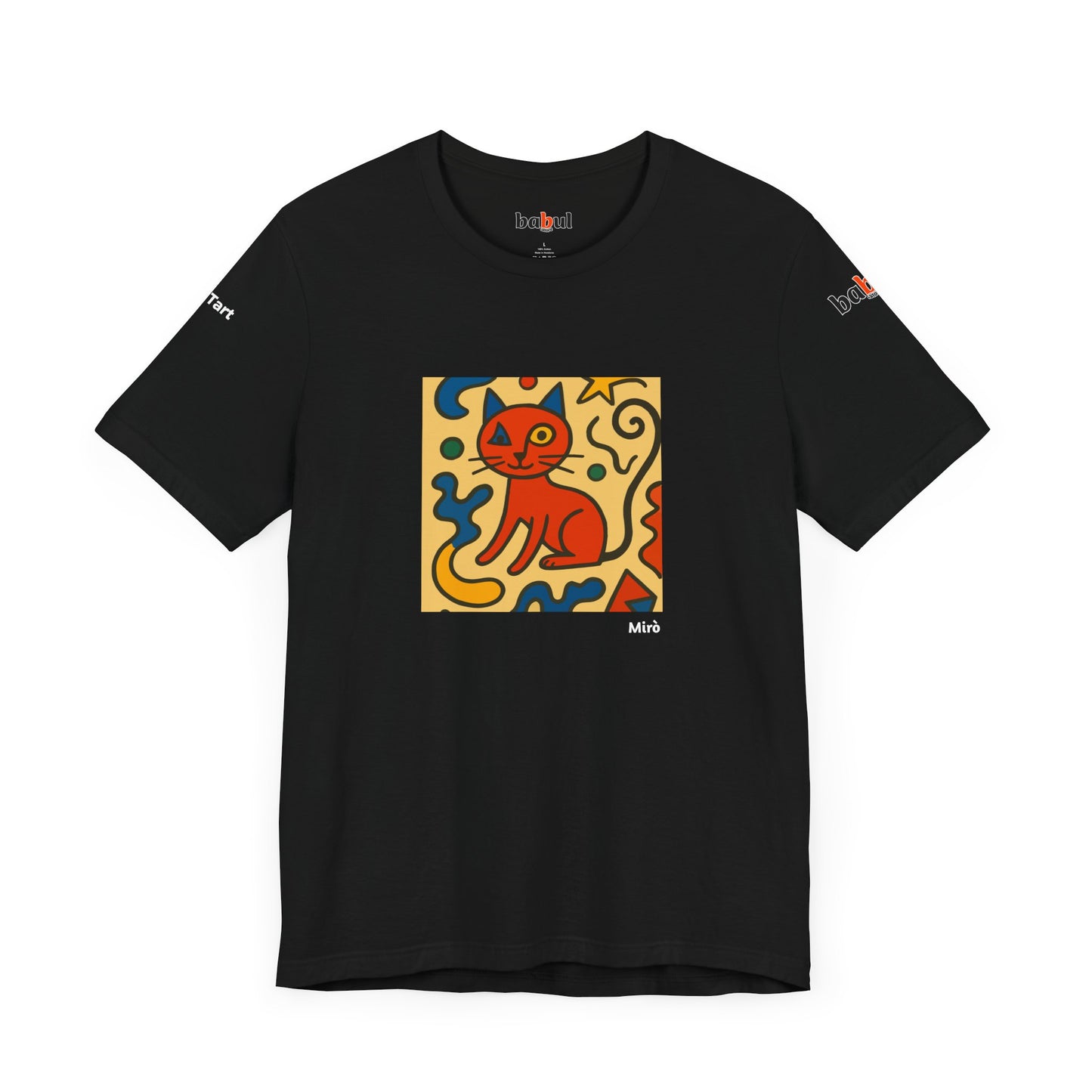 CATART Unisex Jersey Cat T-Shirt - MIRO - Iconic Painting Reimagined with Cats
