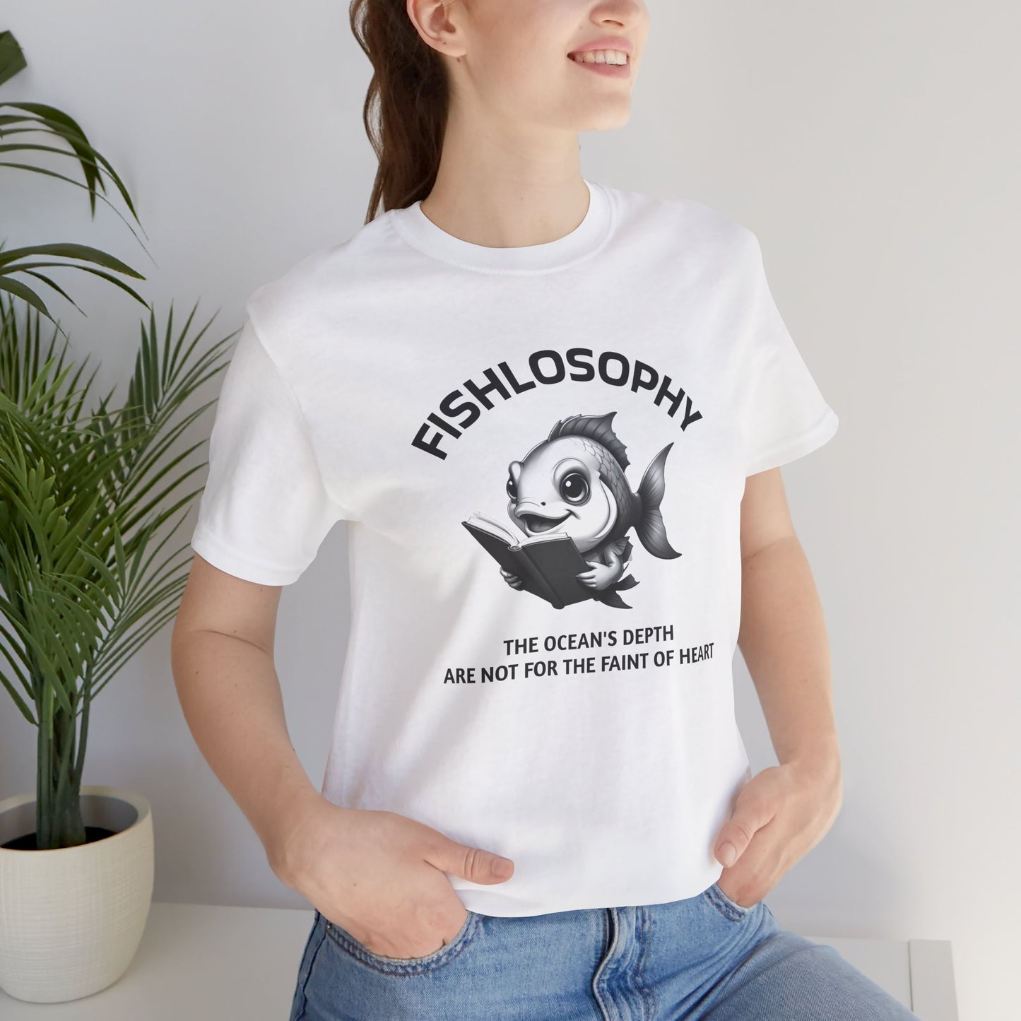 Fishlosophy Unisex Jersey Short Sleeve Tee – The Ocean' depth is not for the faint of heart