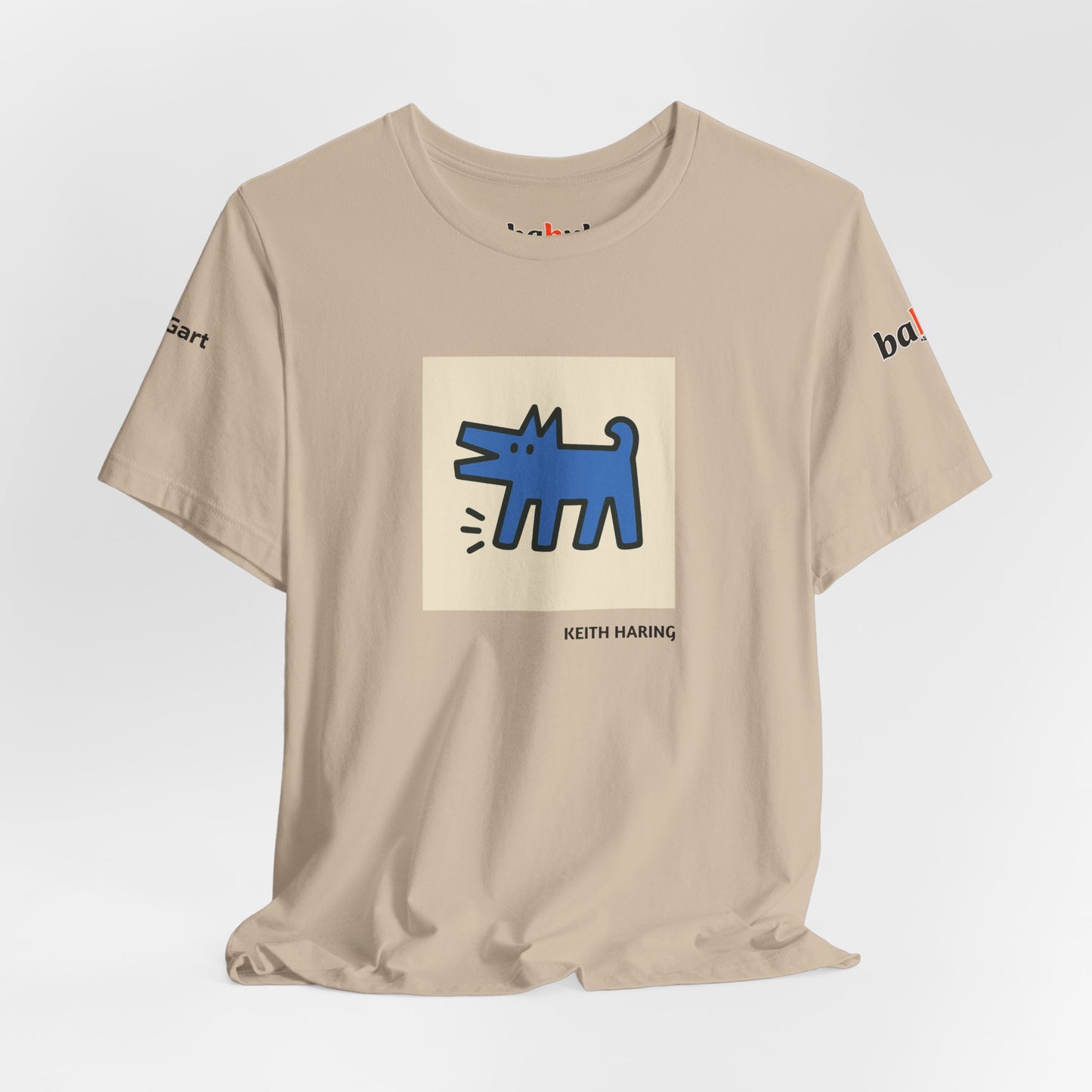 DOGART Unisex Jersey Cat T-Shirt - KEITH HARING - Iconic Painting Reimagined with Dogs