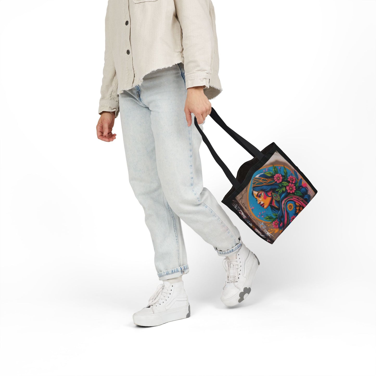 Artistic Surge - Eco-Friendly Canvas Tote Bag - FLOWERED WOMAN