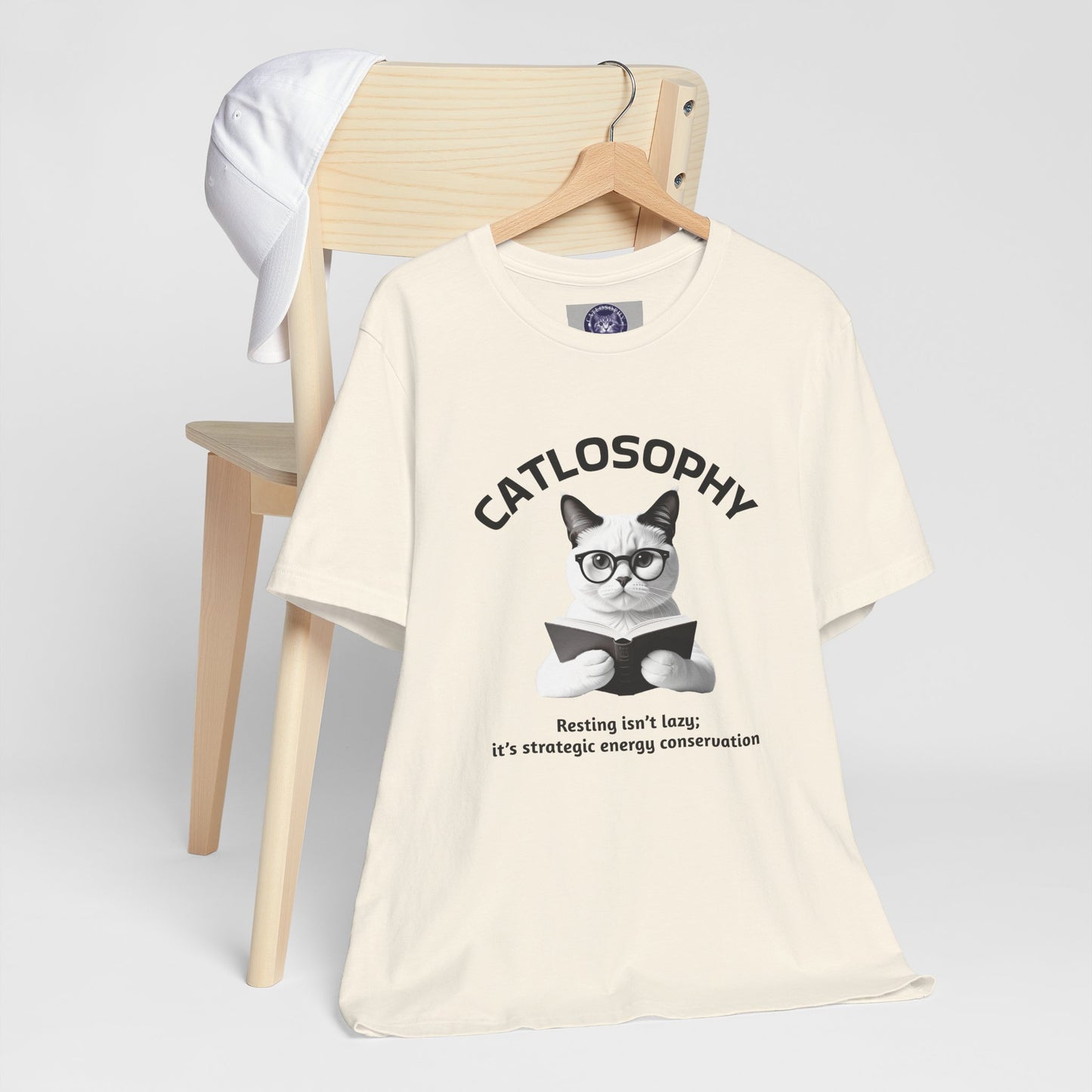 Catlosophy Unisex Jersey Short Sleeve Tee – "Resting isn't Lazy" Design