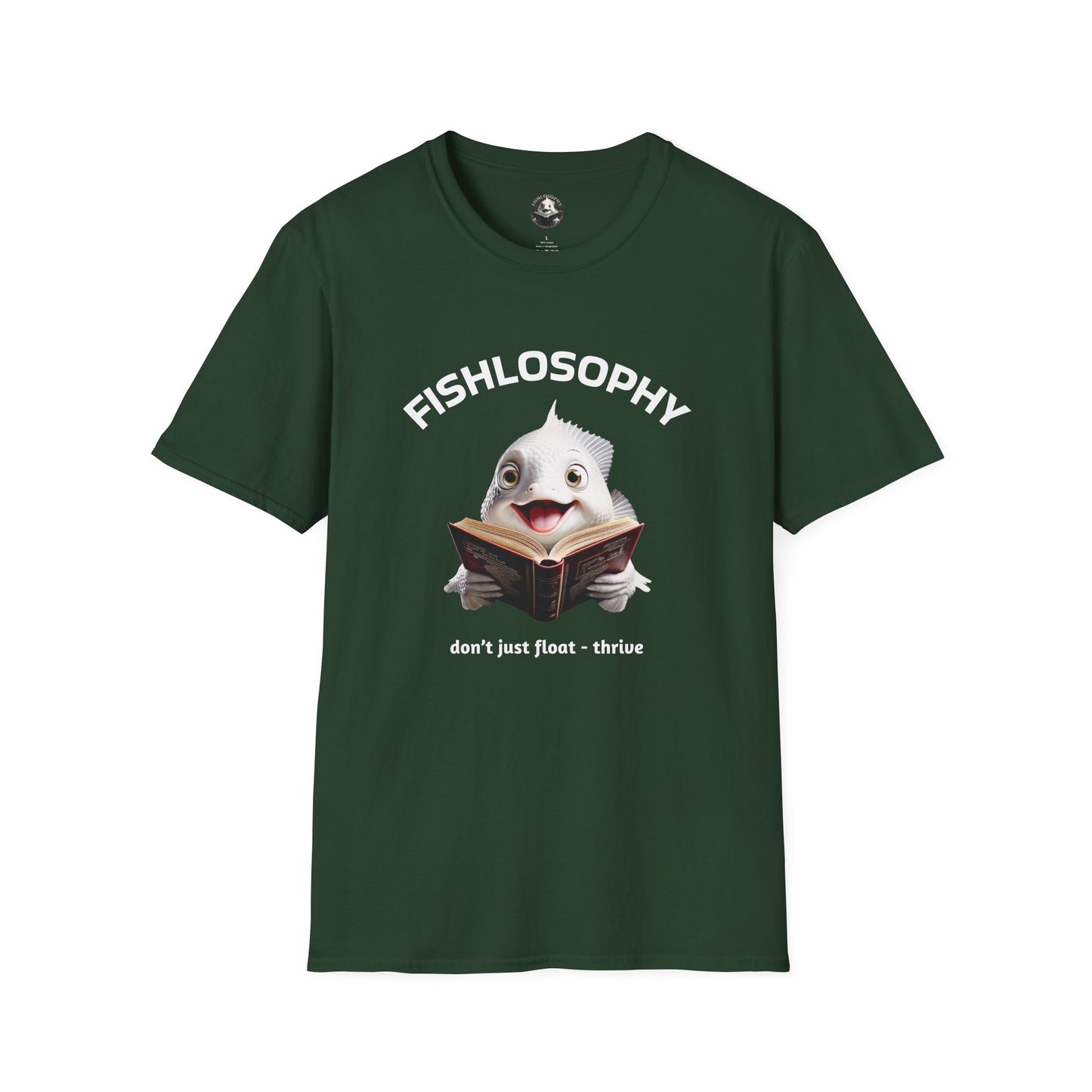 Fishlosophy Unisex T-Shirt - Ocean Vibes and Life's Questions Design - PEARLS OF WISDOM FROM THE FISH WORLD