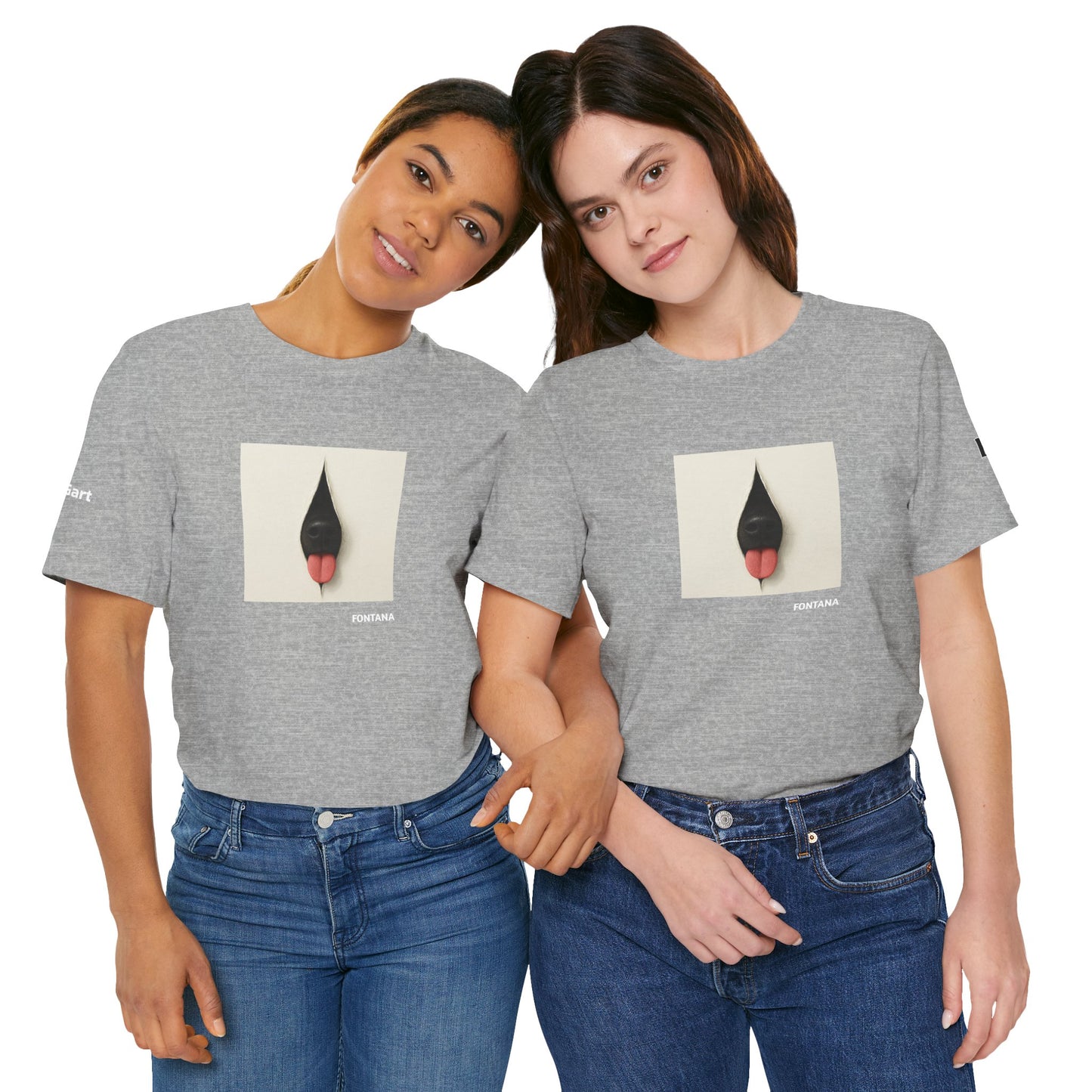 DOGART Unisex Jersey Dog T-Shirt - FONTANA - Iconic Painting Reimagined with Dogs