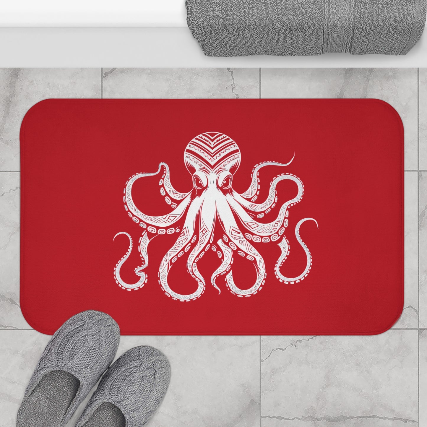 Tribal Bath Mat. Ocean Energy, Tribal Style