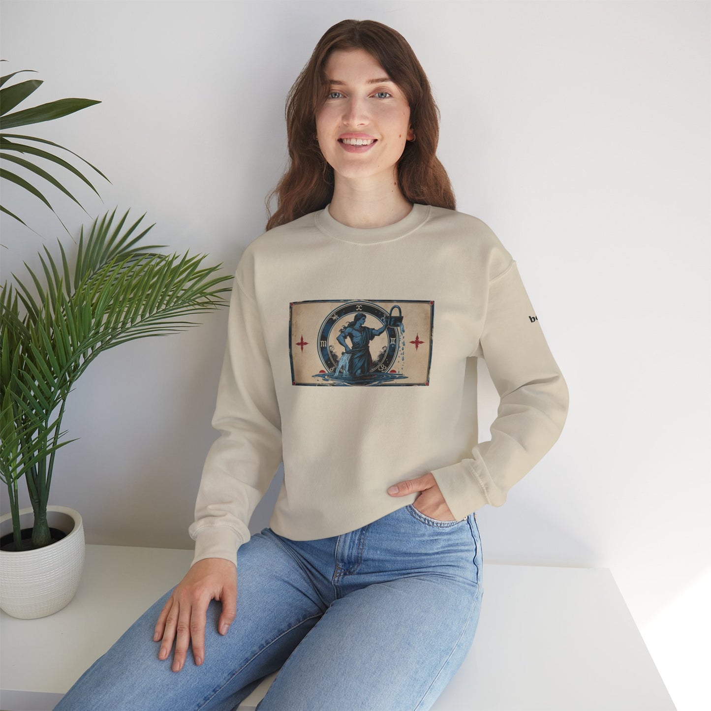 Aquarius - Gothic Zodiac Blue Sweatshirt