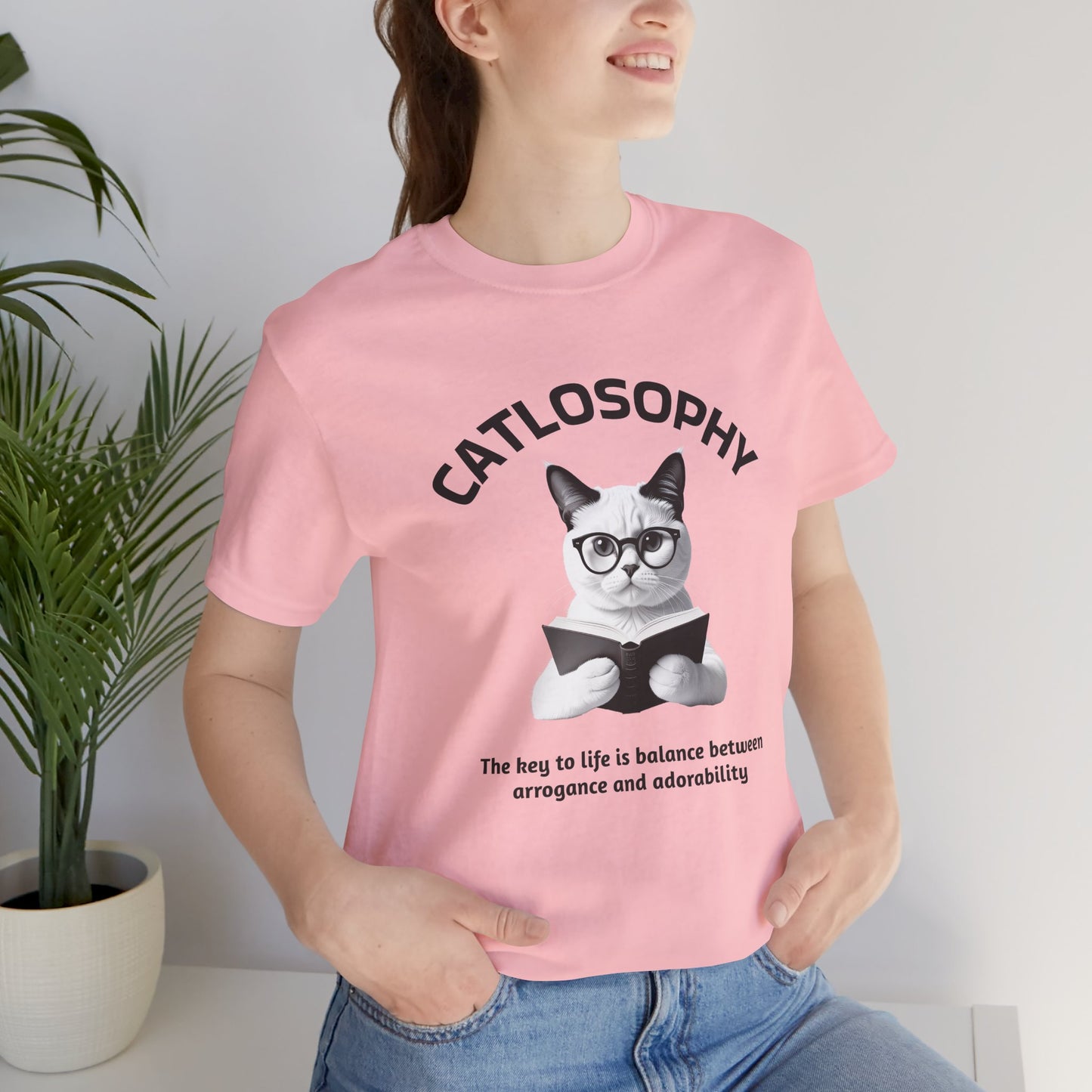 Catlosophy Unisex Jersey Short Sleeve Tee – "The Key to Life" Design