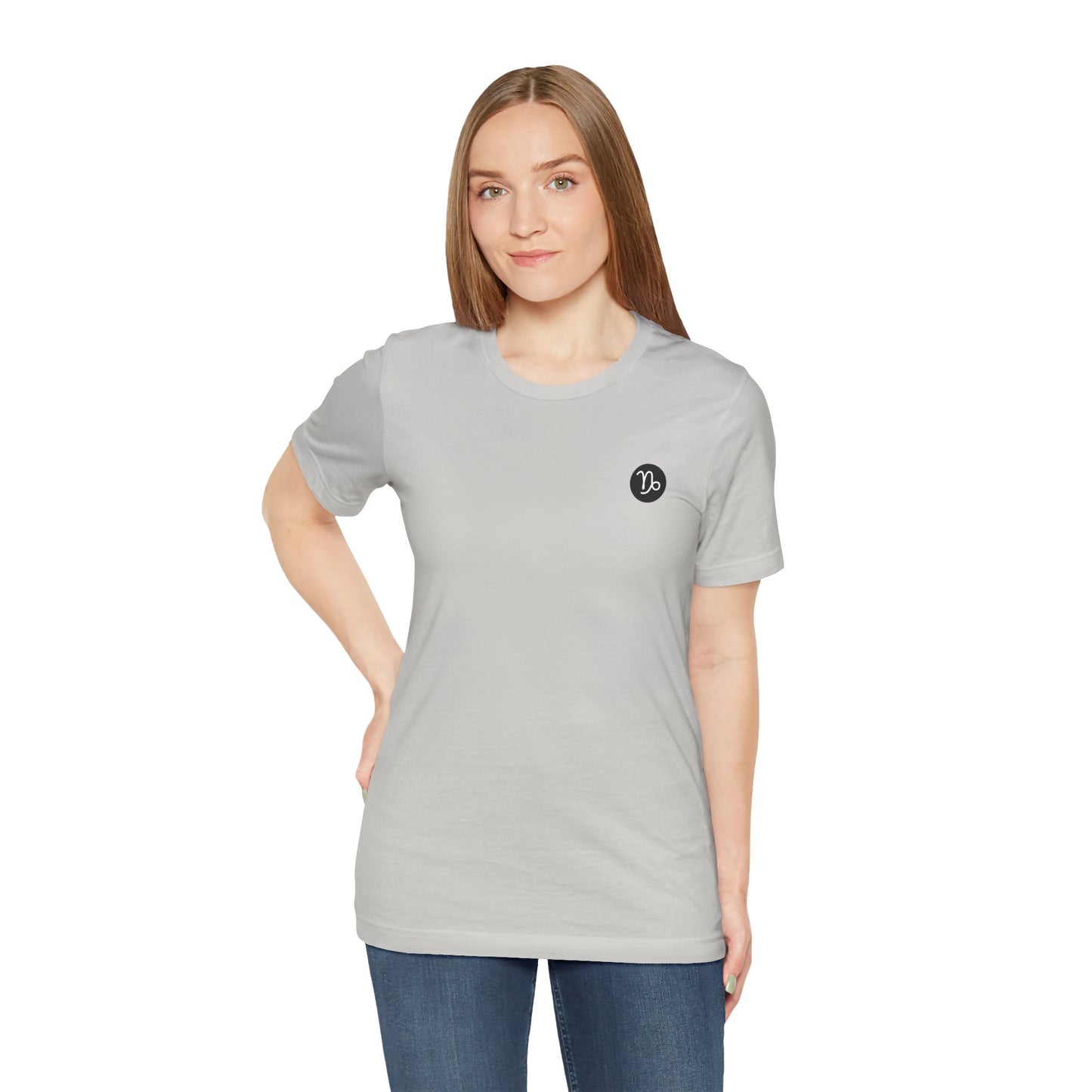 Capricorn - Gothic Zodiac, Red Graphic on the back T-Shirt. Zodiac in the Shadows