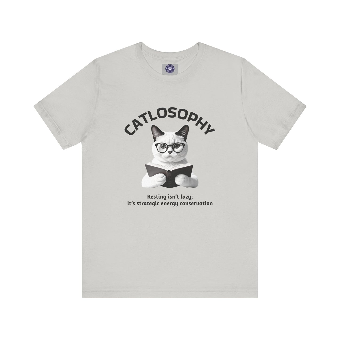 Catlosophy Unisex Jersey Short Sleeve Tee – "Resting isn't Lazy" Design