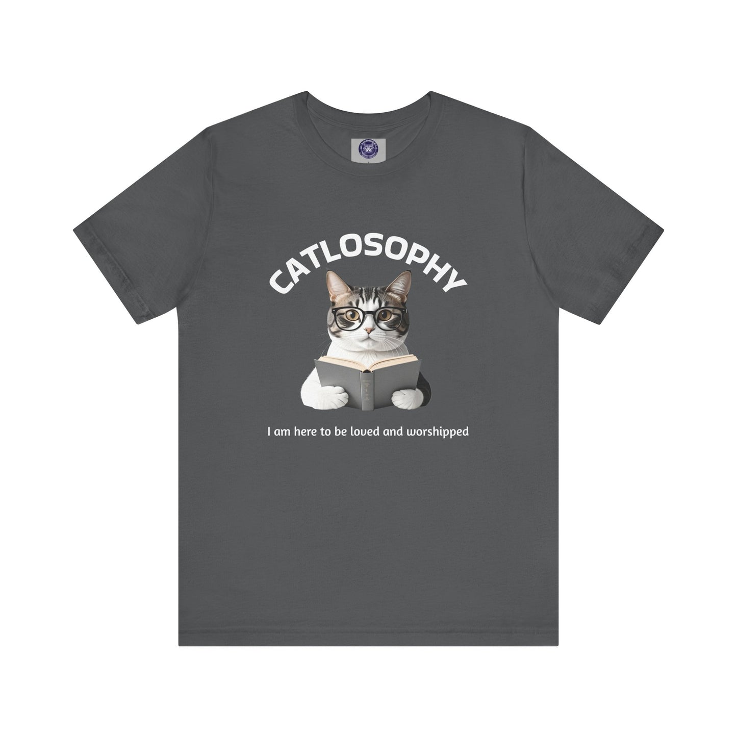 Catlosophy Unisex Jersey Short Sleeve Tee – "I am here to be loved" Design - BABUL T-Shirts