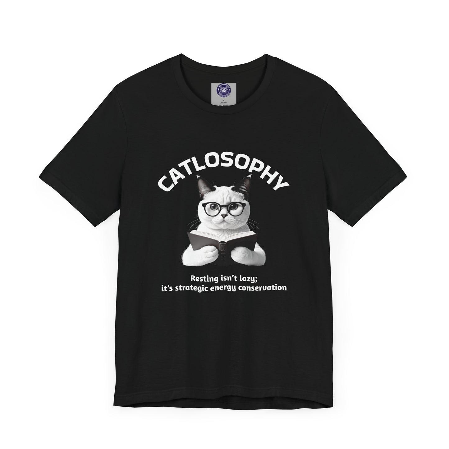 Catlosophy Unisex Jersey Short Sleeve Tee – "Resting isn't Lazy" Design