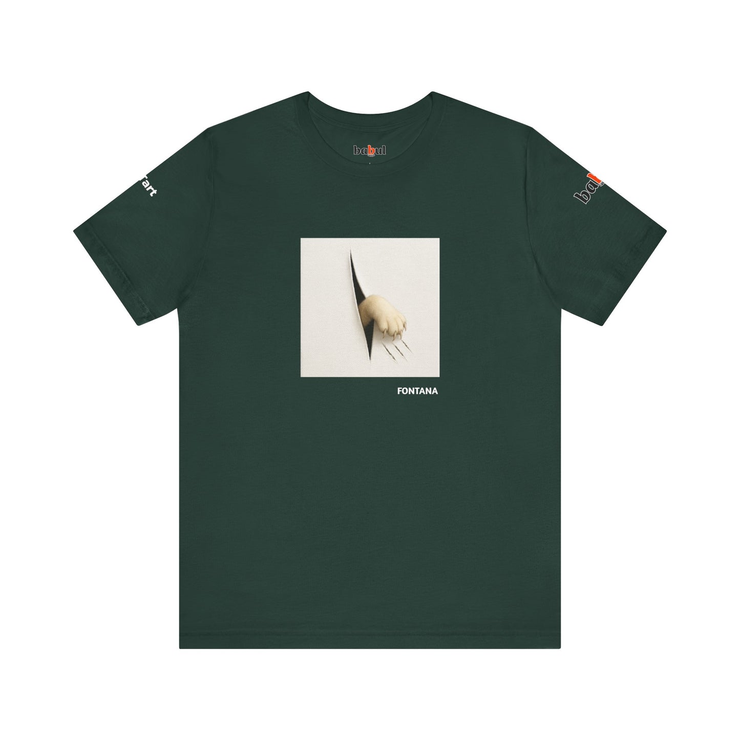 CATART Unisex Jersey Cat T-Shirt - FONTANA - Iconic Painting Reimagined with Cats