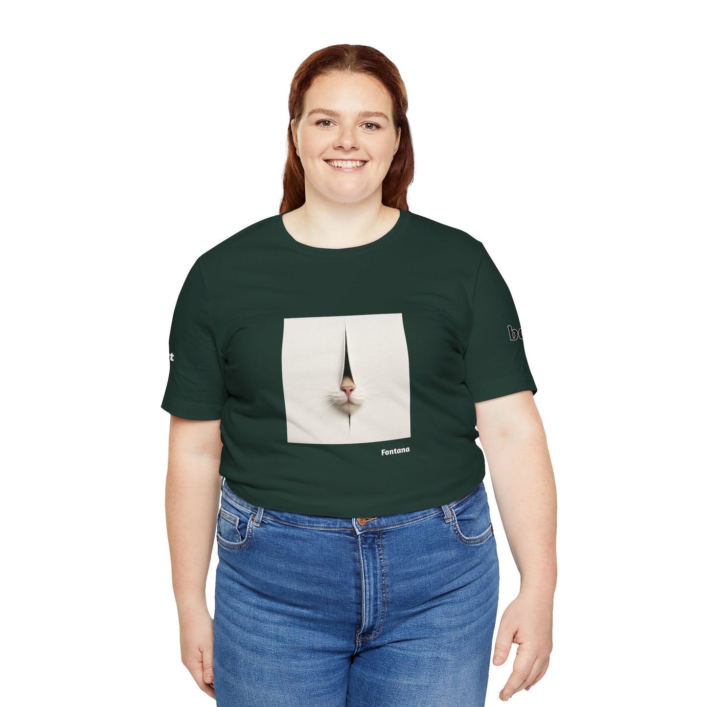 CATART Unisex Jersey Cat T-Shirt - FONTANA - Iconic Painting Reimagined with Cats